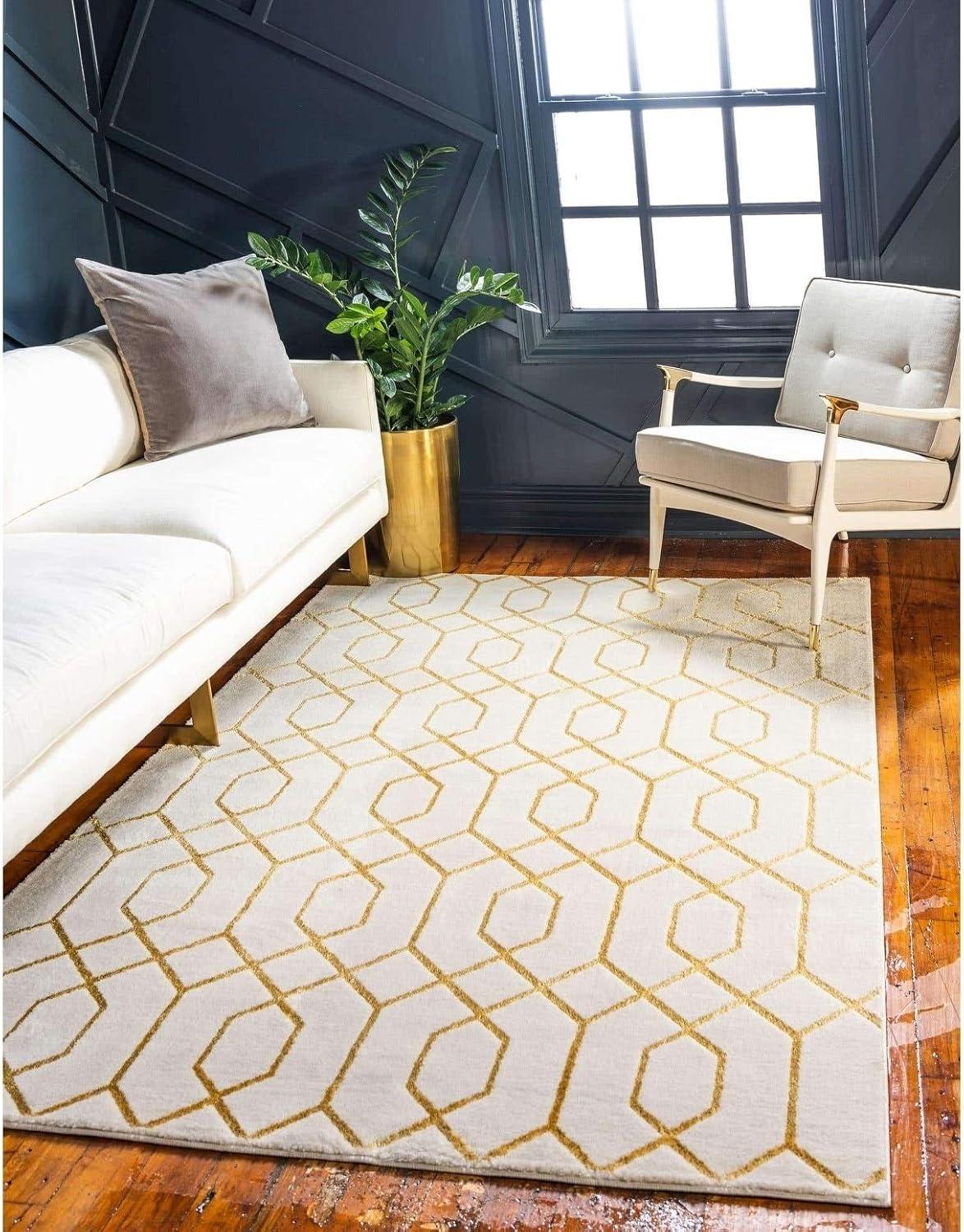 Glam Gray/Gold Area Rug