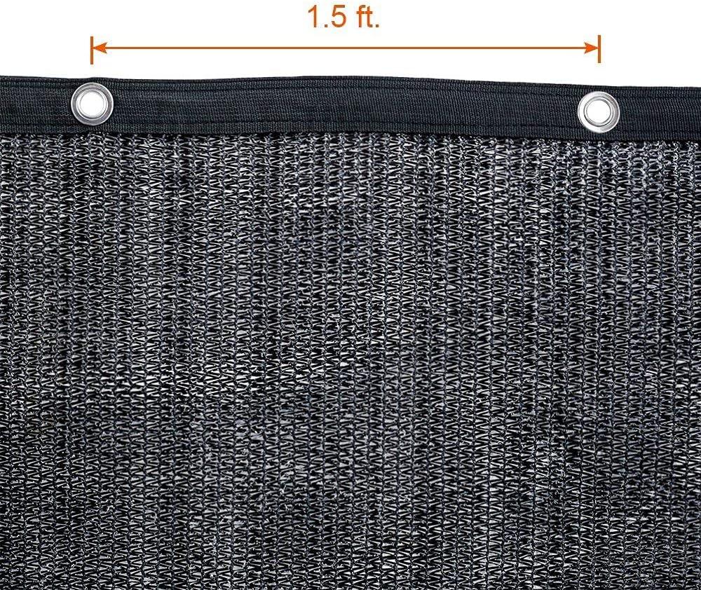 Agfabric 70% Sun-Block Shade Cloth Net Mesh Shade with Grommets for Garden Patio - 10' X 20' Black