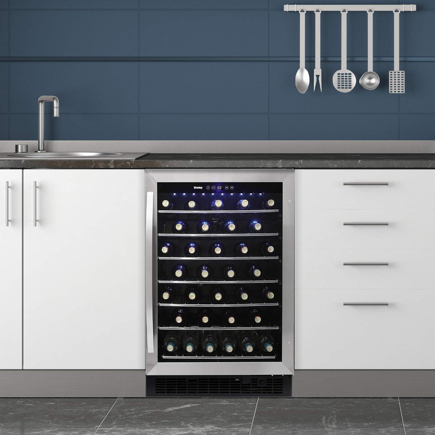 Danby Danby Single Zone 23.8'' Built-In 60 Bottle Wine Refrigerator with Reversible Door