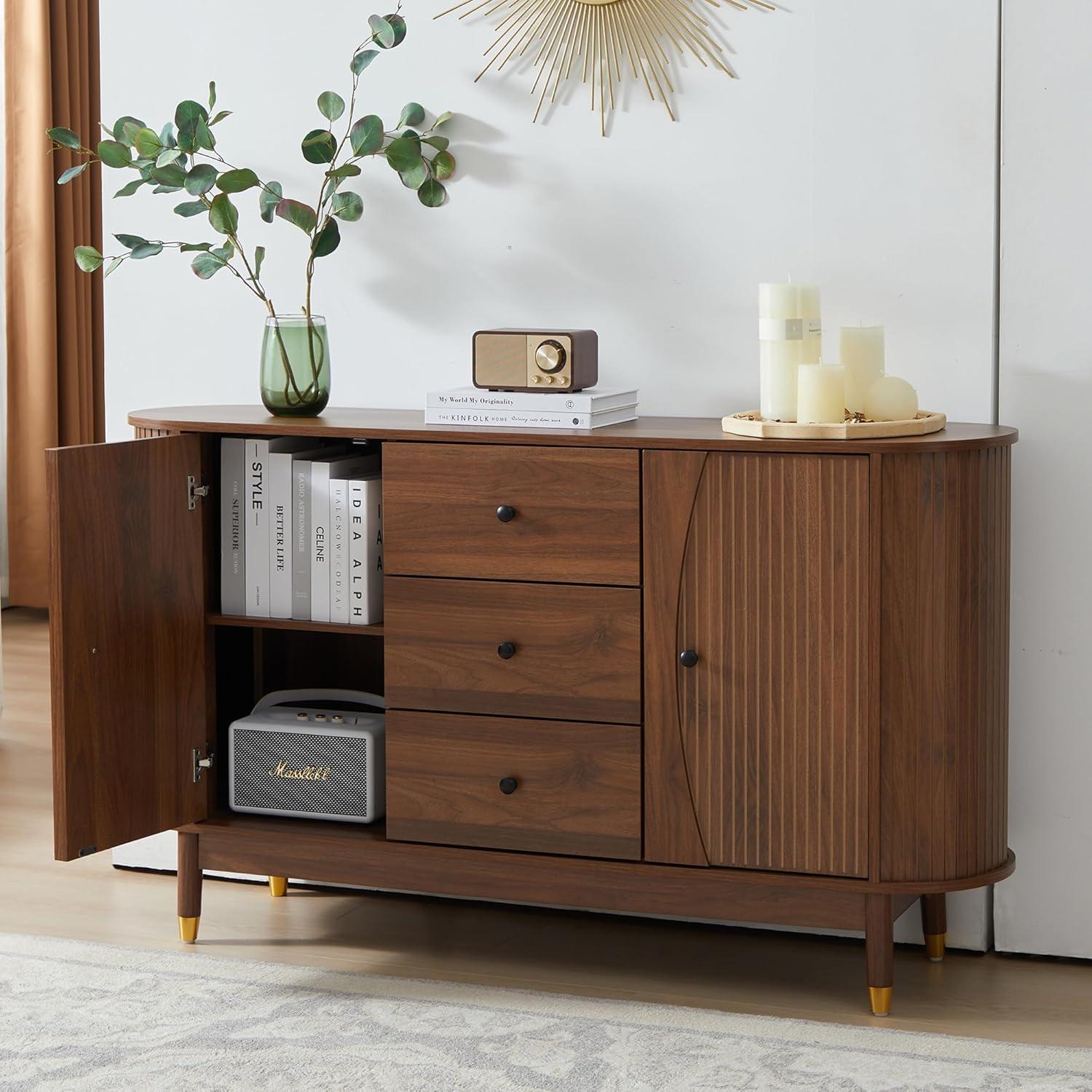 George Oliver Evana 55"Sideboard with 3 Drawer