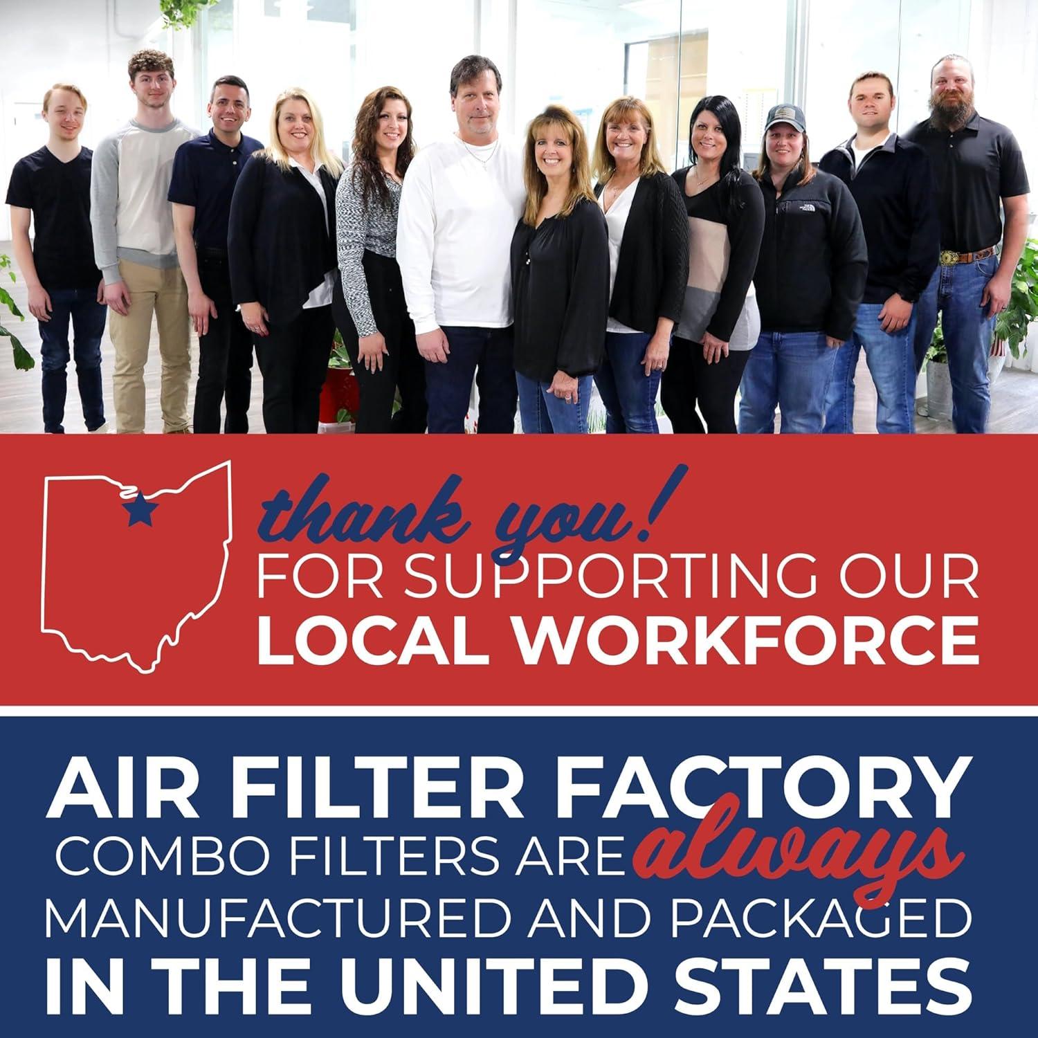 Air Filter Factory Replacement for QT2000 WA6500, BPQTF, WA65F Broan Nutone Aluminum Mesh Charcoal Combo Filter