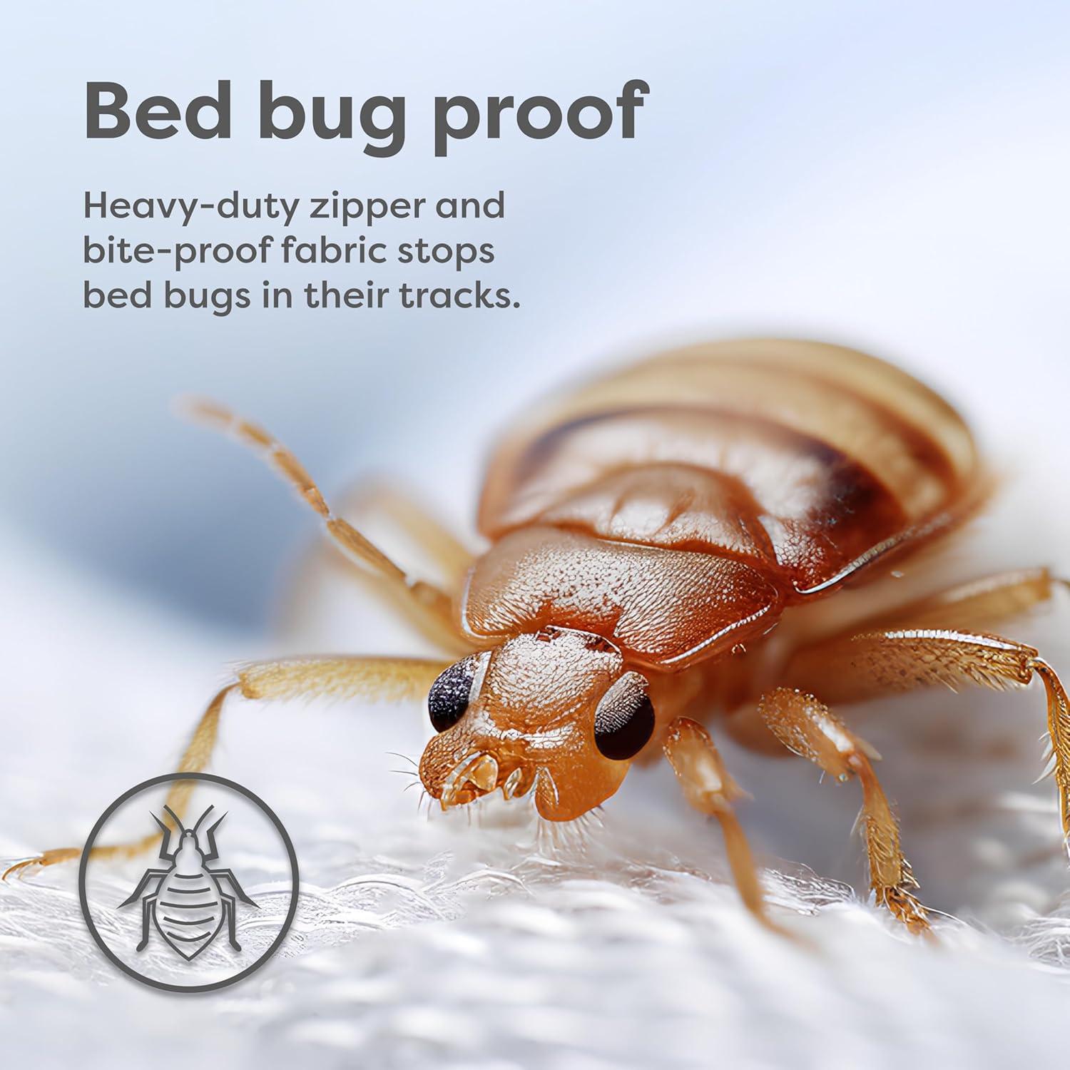Hospitology The Original Sleep Defense System Zippered Waterproof Bedbug Proof Dust Mite Proof Mattress Encasement