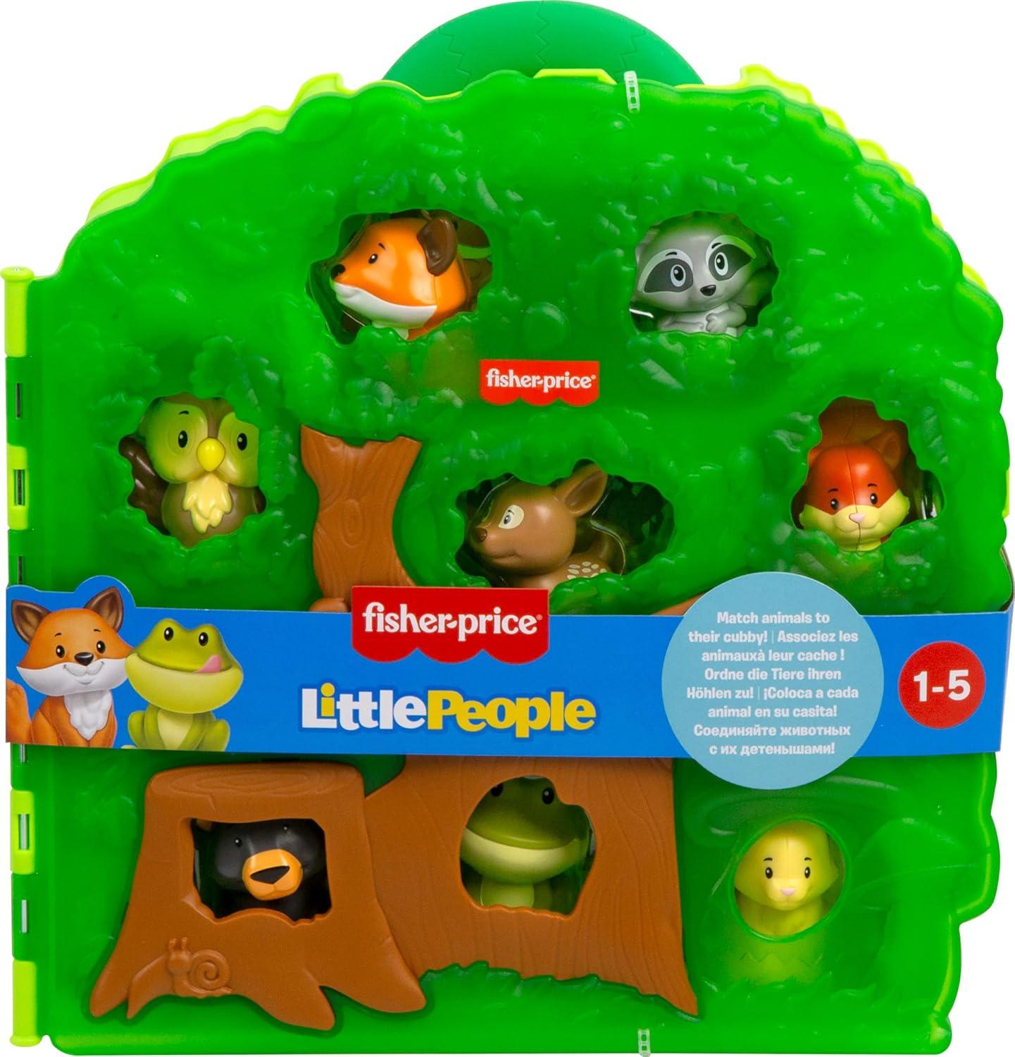 Fisher-Price Little People Forest Friends Carry Case Toddler Playset with Figures, 9 Pieces