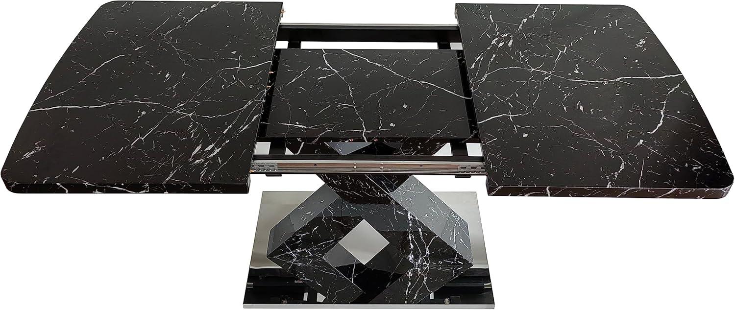 Stylish Dining Room Table, Luxury Glass Top Dining Table