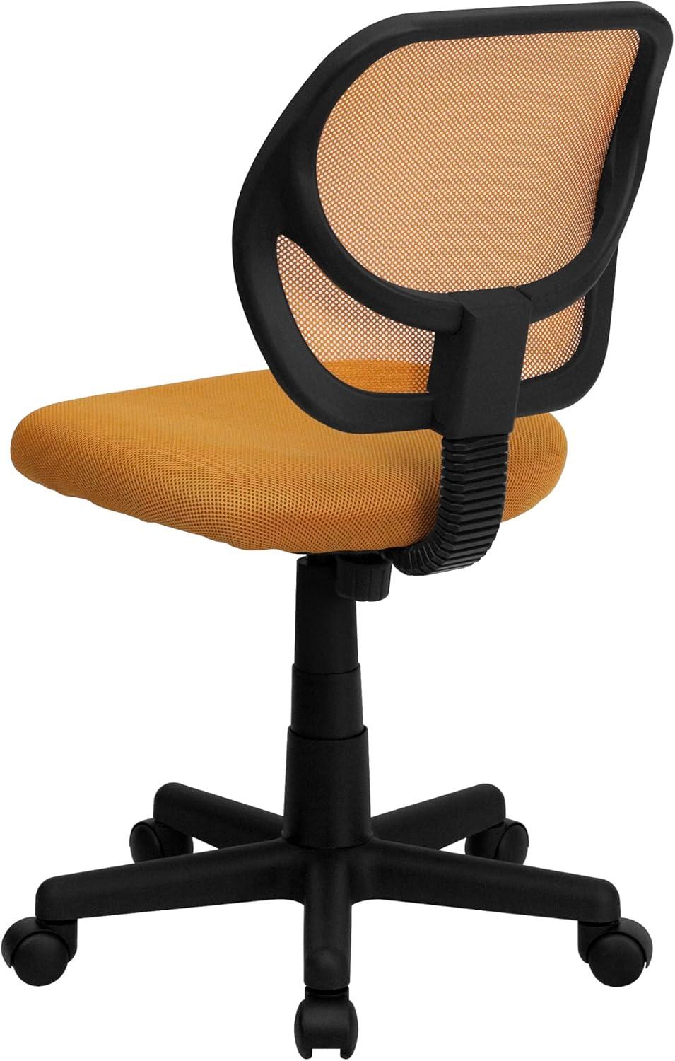 Lively Low Back Orange Mesh Swivel Task Chair