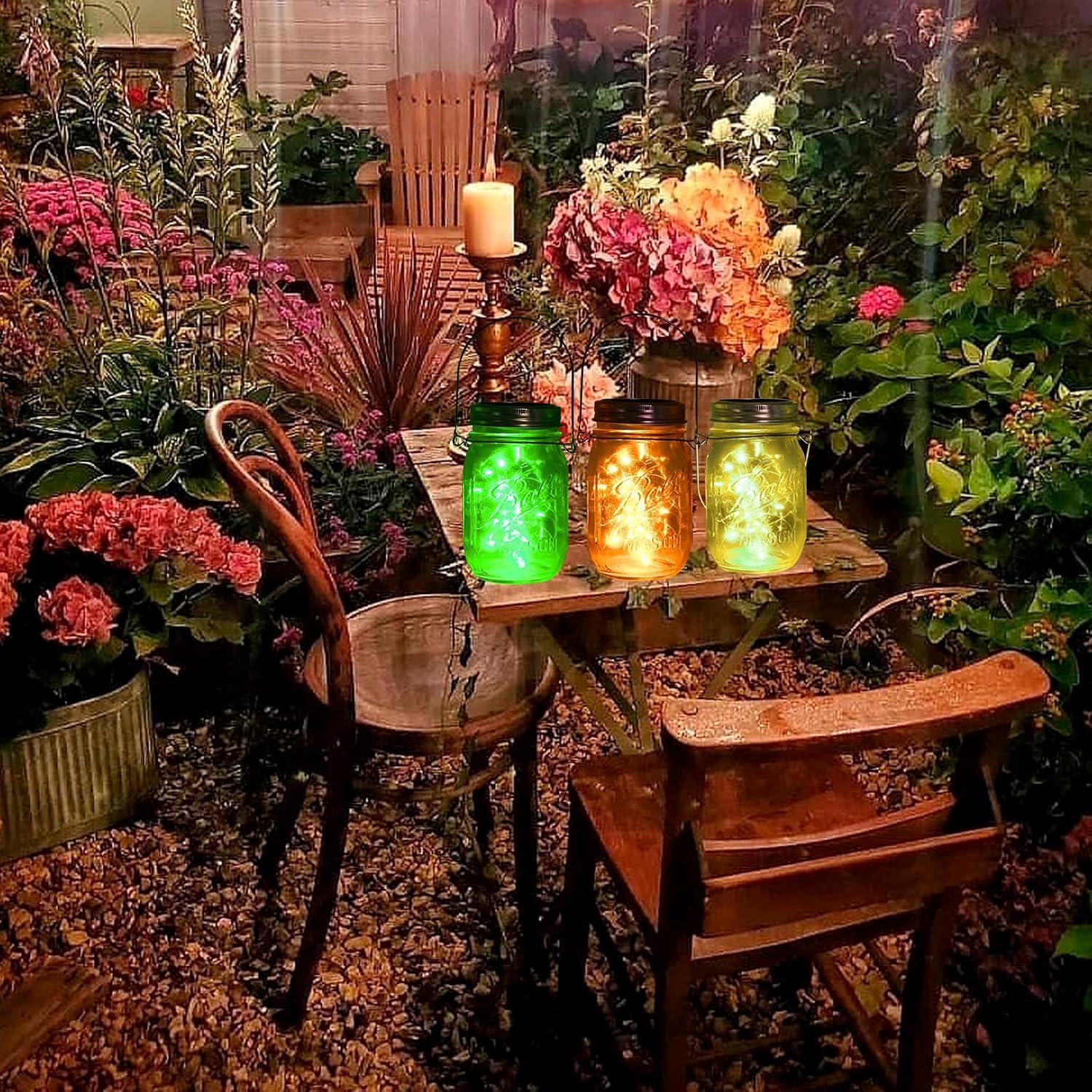 ZNYCYE Mason Jar Solar Lights for Outside, 12 Pack 30 LED Fairy Firefly Lights Mason Jar Solar Lids Outdoor Waterproof String Lights with Hangers(NO JARS) for Patio Garden Yard Lawn Decor - Warm White