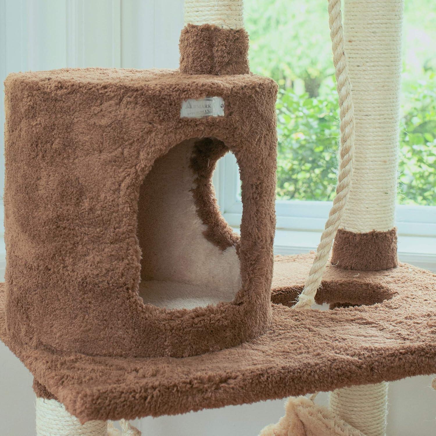 Armarkat 70" Real Wood Cat tree With Scratch posts, Hammock for Cats & Kittens, X7001