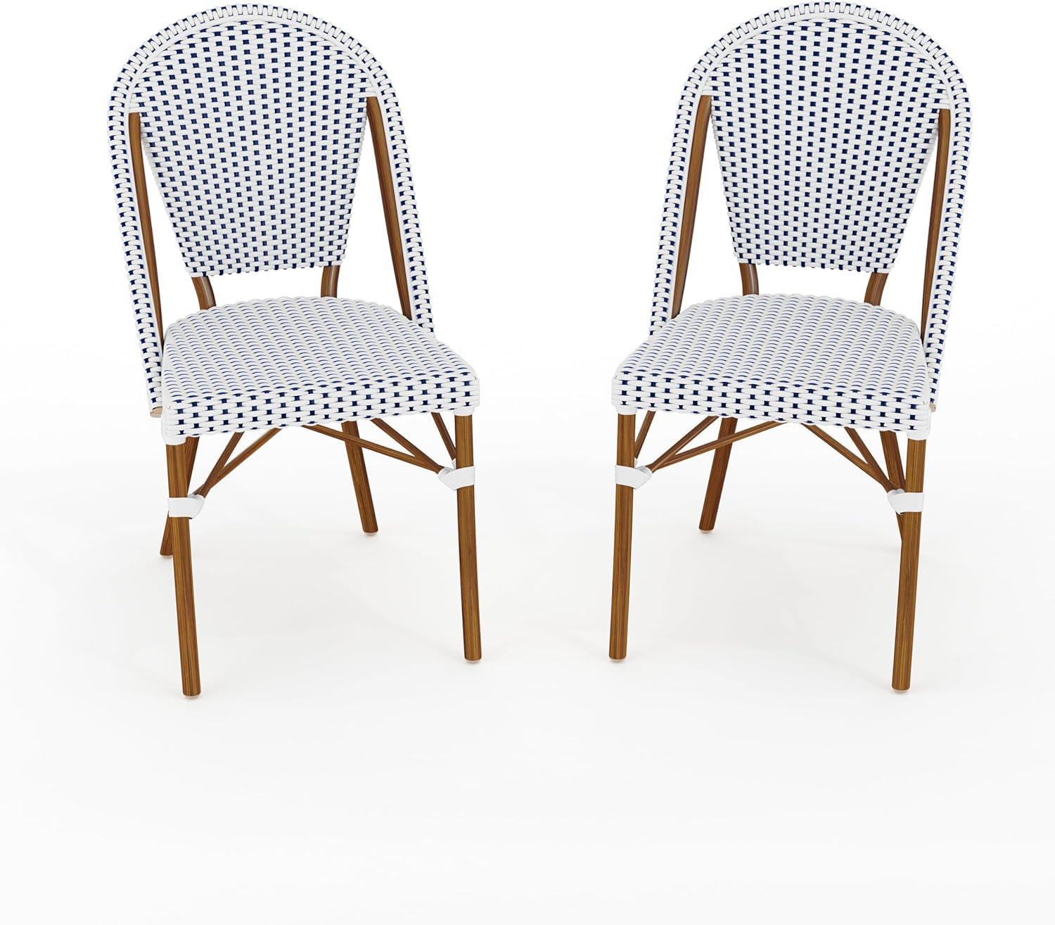 Martha Stewart Martha Stewart Lily Pond All-Weather Stackable Patio Bistro Dining Chairs (Set of 2)