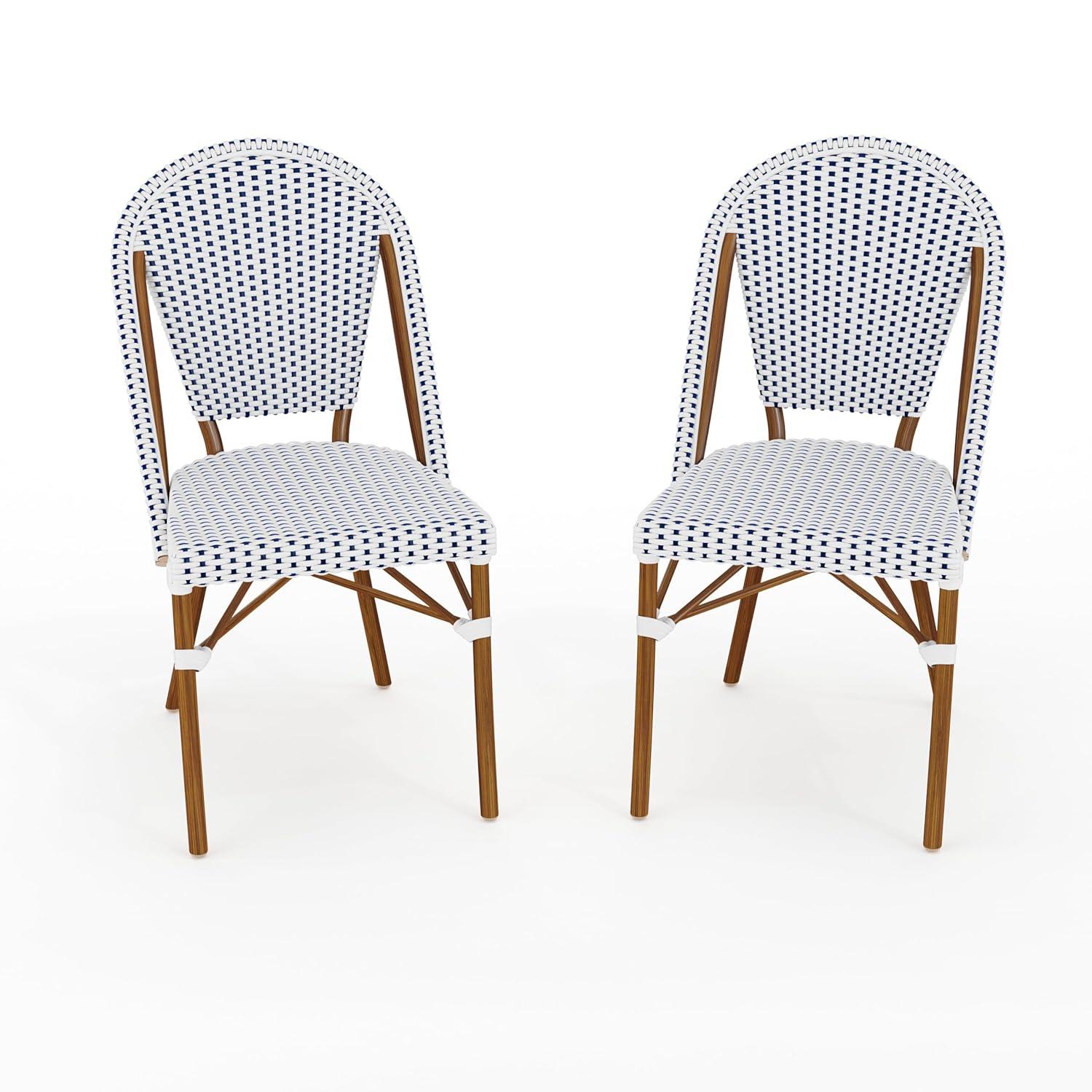 Martha Stewart Martha Stewart Lily Pond All-Weather Stackable Patio Bistro Dining Chairs (Set of 2)