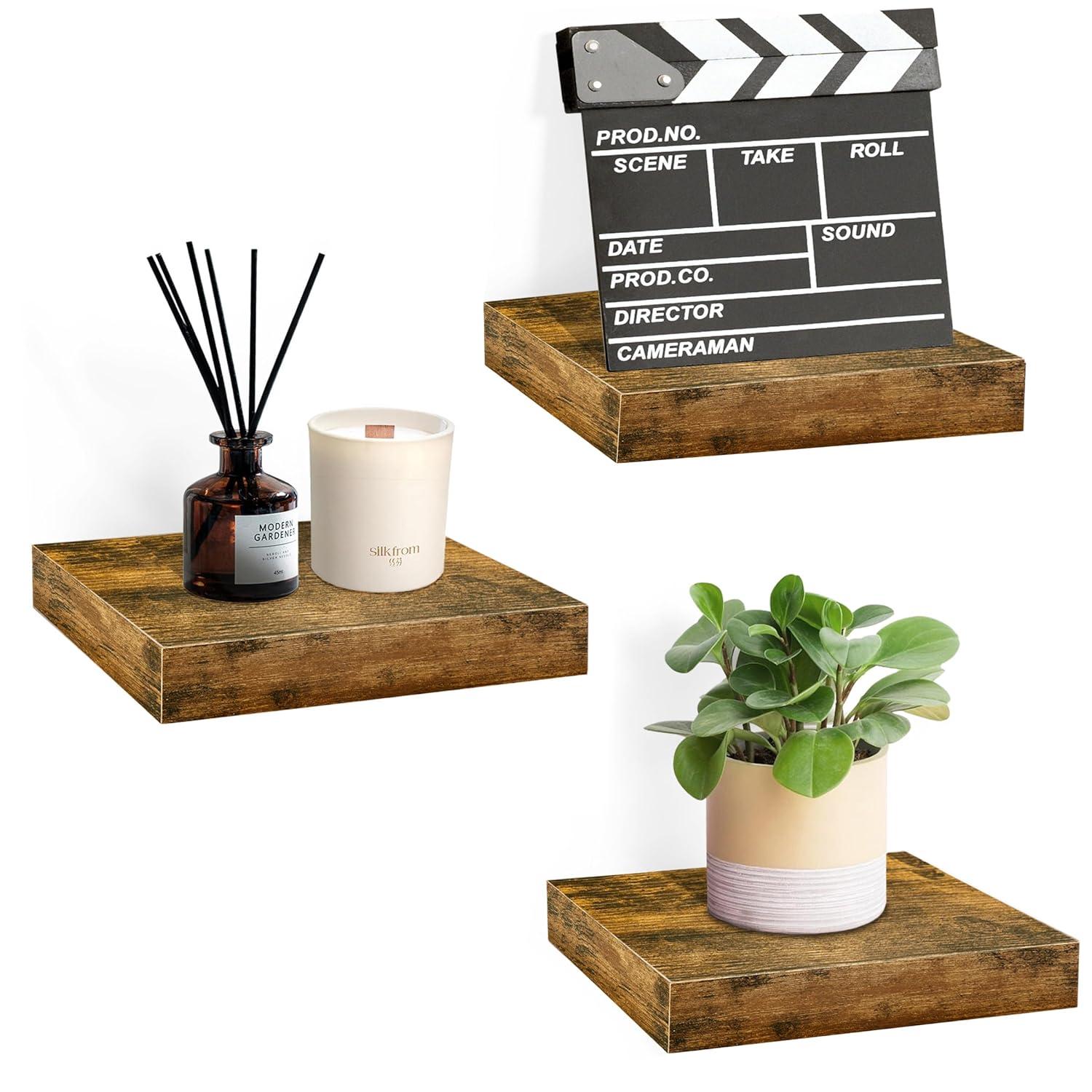 Sorbus Floating Shelves with Invisible Mounting Set of 3