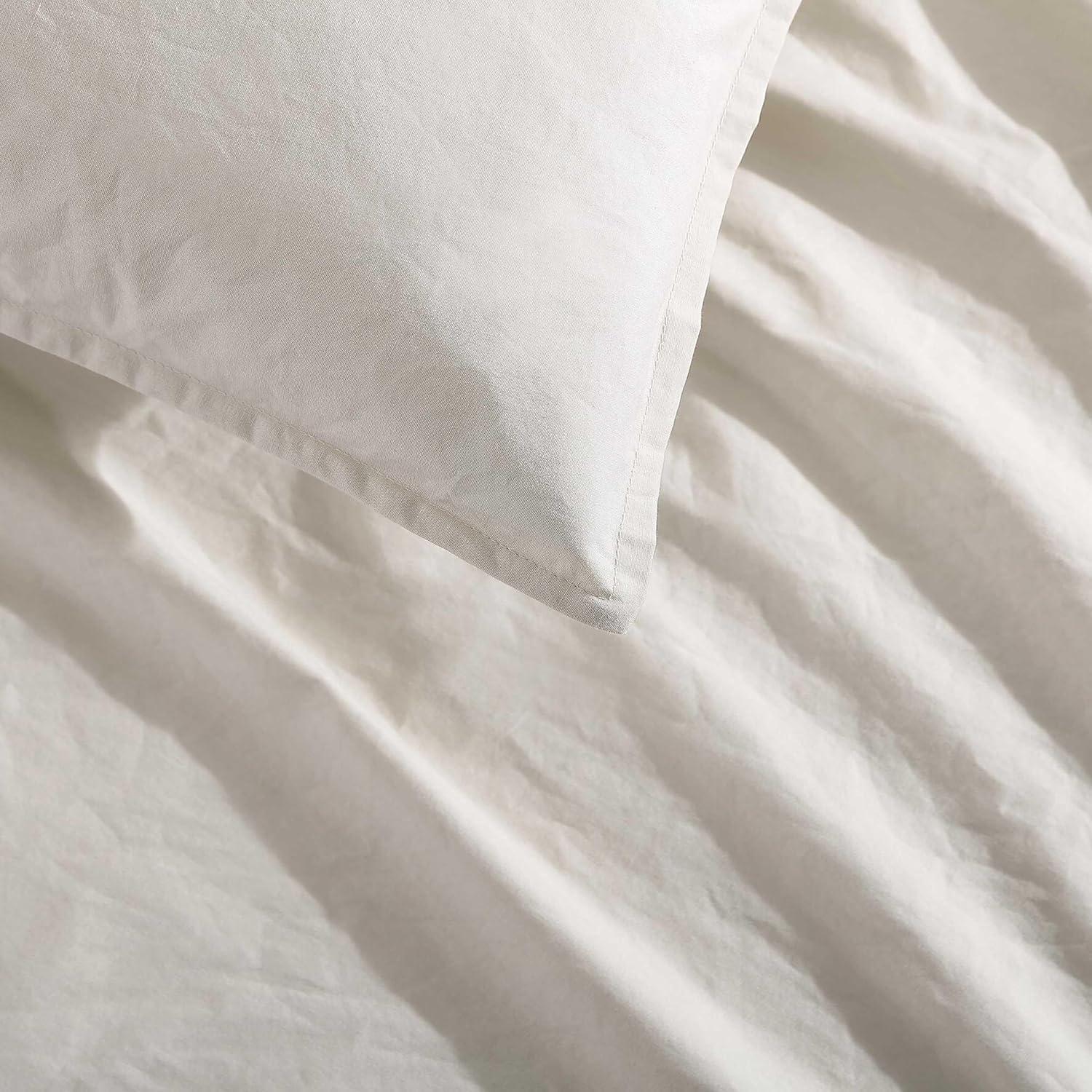 Calvin Klein Washed Percale Cotton Solid Comforter Set