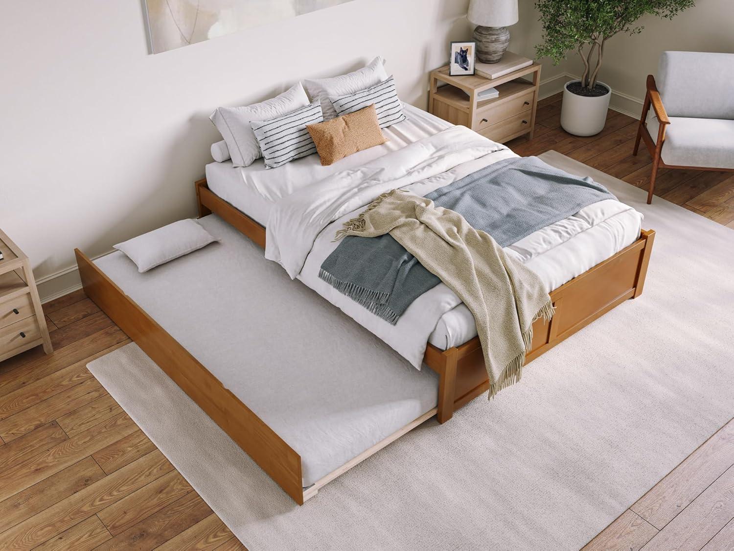 Solid Wood Platform Storage Bed