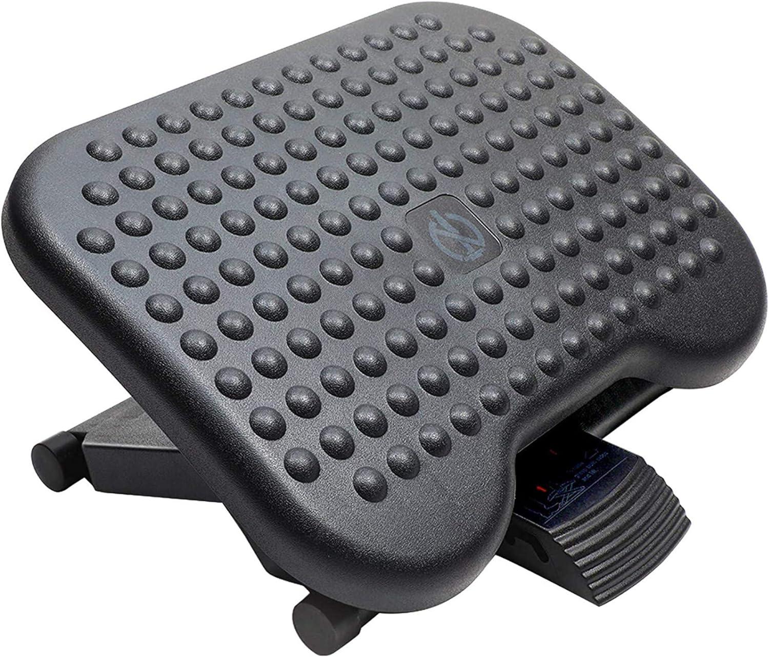 Adjustable Black Plastic Ergonomic Under Desk Footrest