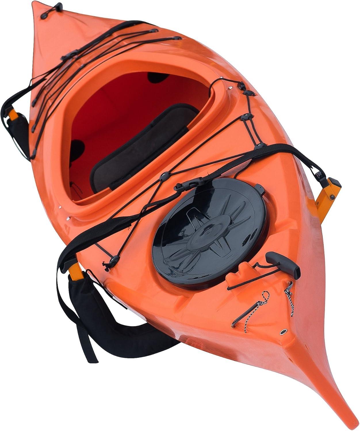 Kayak Storage System - Set of 2 Wall Mount Storage Hangers - 150lb Capacity Rack for Kayaks, Surfboards, Canoes, or Snowboards by Rad Sportz (Orange)