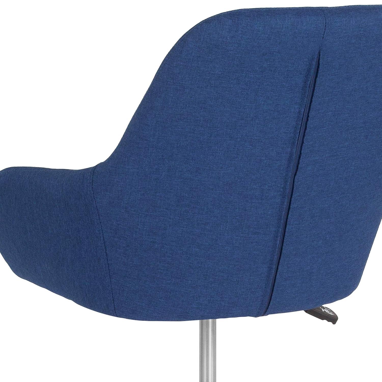 Flash Furniture Cortana Home and Office Mid-Back Chair in Blue Fabric