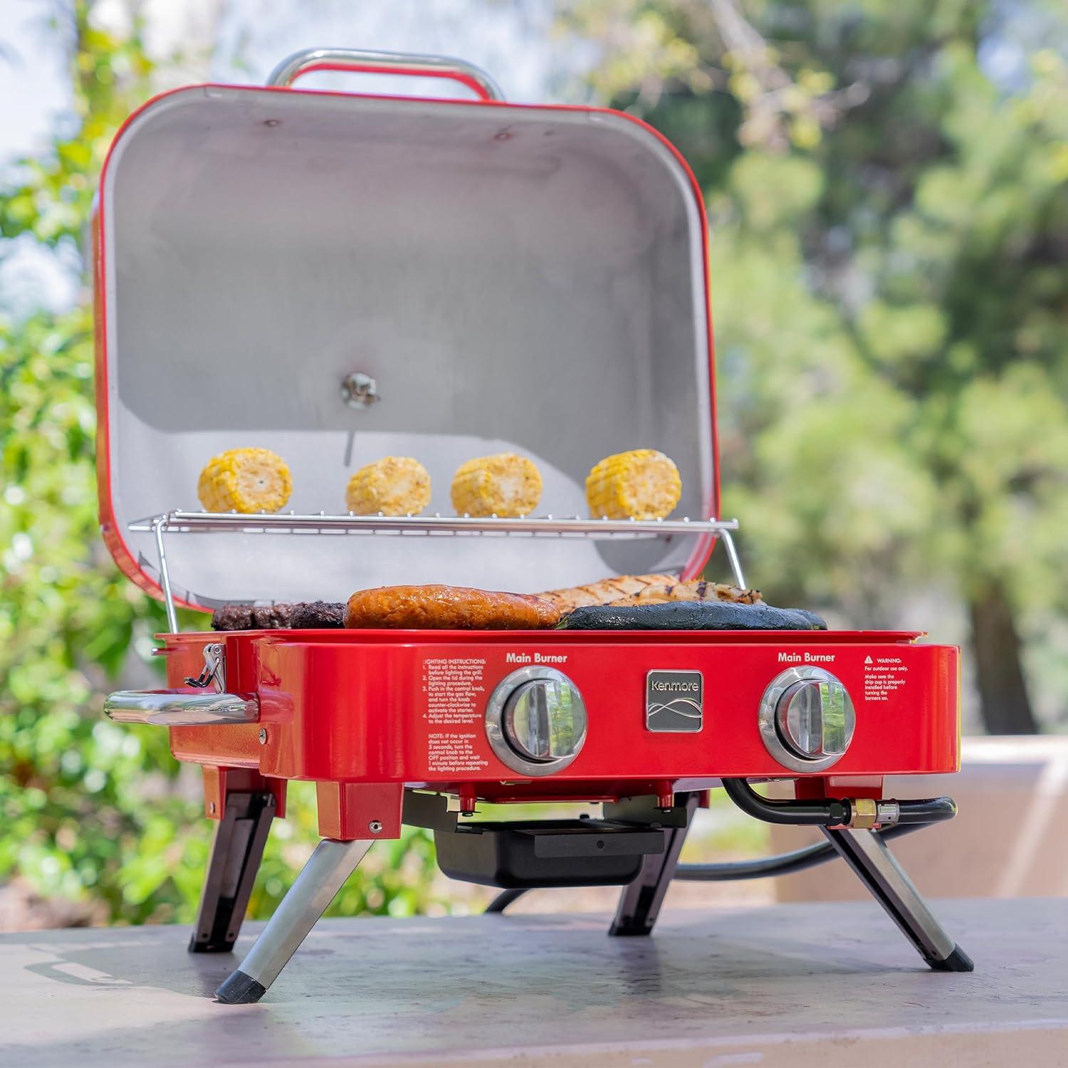 Kenmore 2-Burner Portable Tabletop Retro Gas Grill