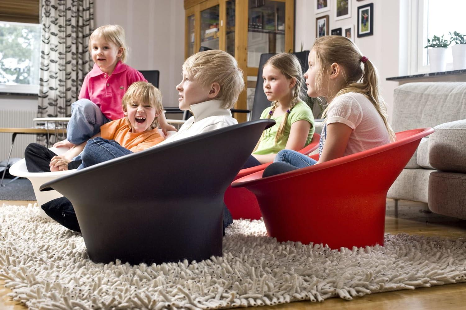 HBBOOMLIFE &amp; Co. Teenager Molded Stacking Chair Gray