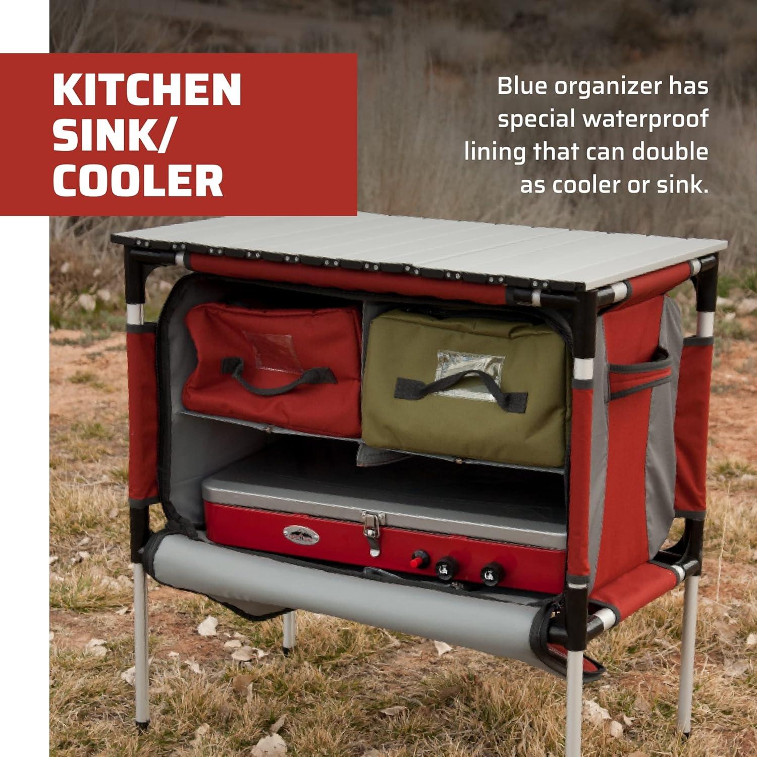 Camp Chef Mountain Series Table and Organizer - Red