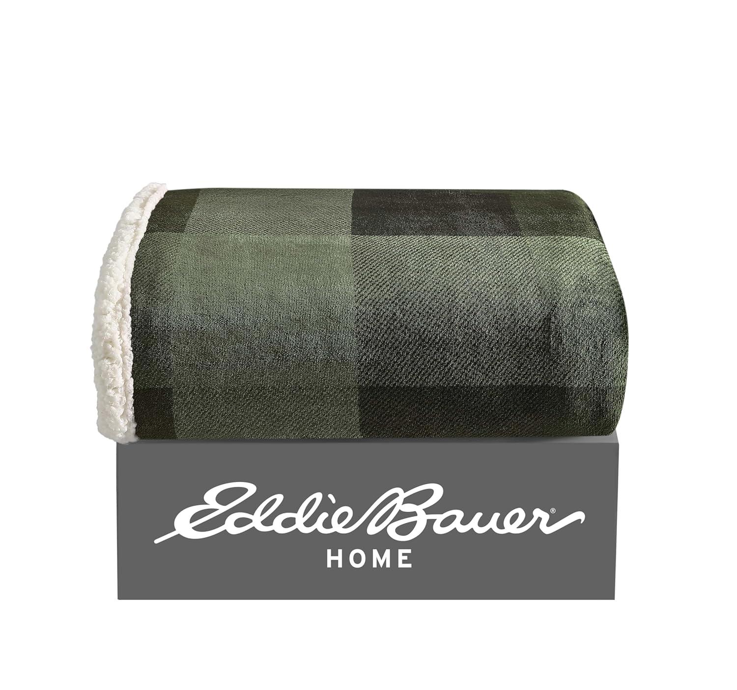 Eddie Bauer Eddie Bauer Printed Plush Fleece/Sherpa Throw Blankets