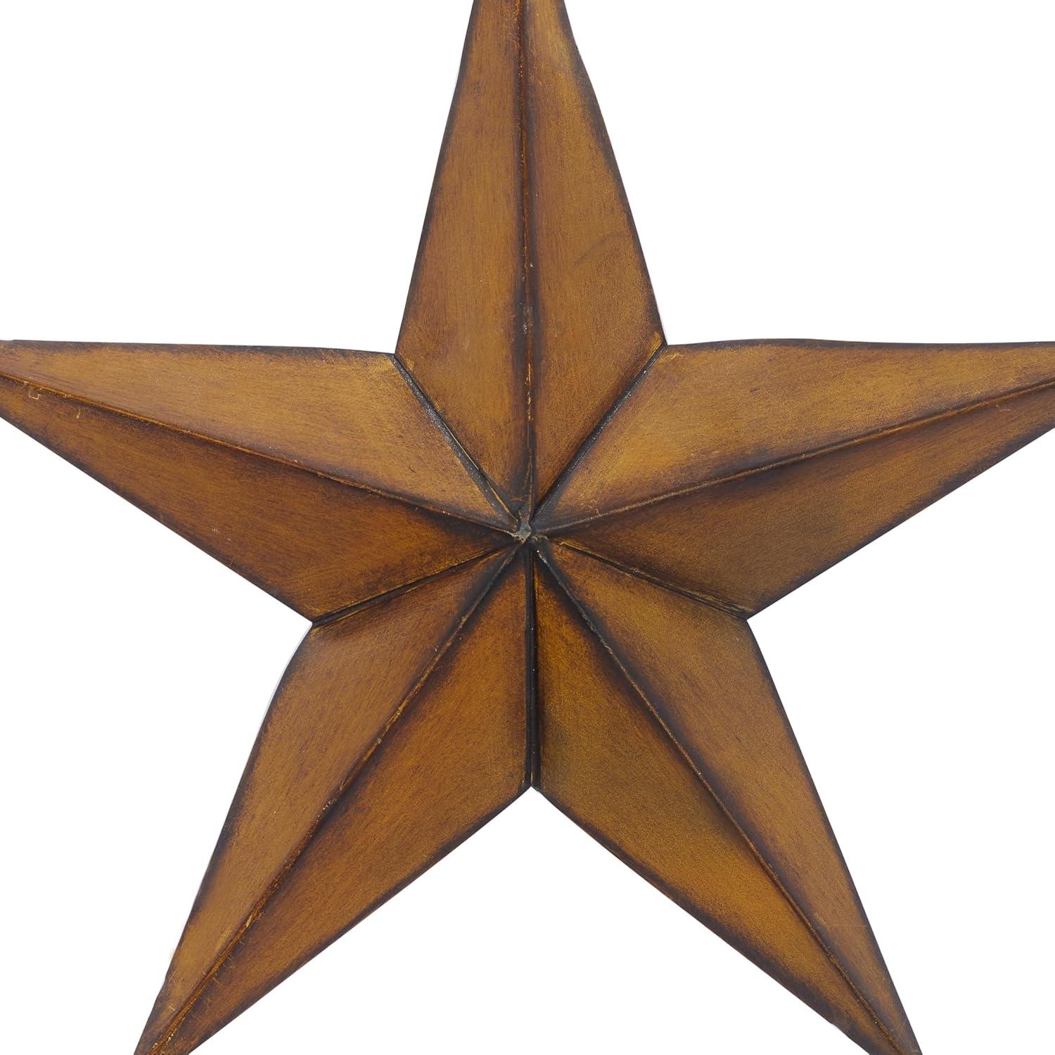 Metal Indoor Outdoor Star Multi Colored Wall Decor Set (Set of 3)