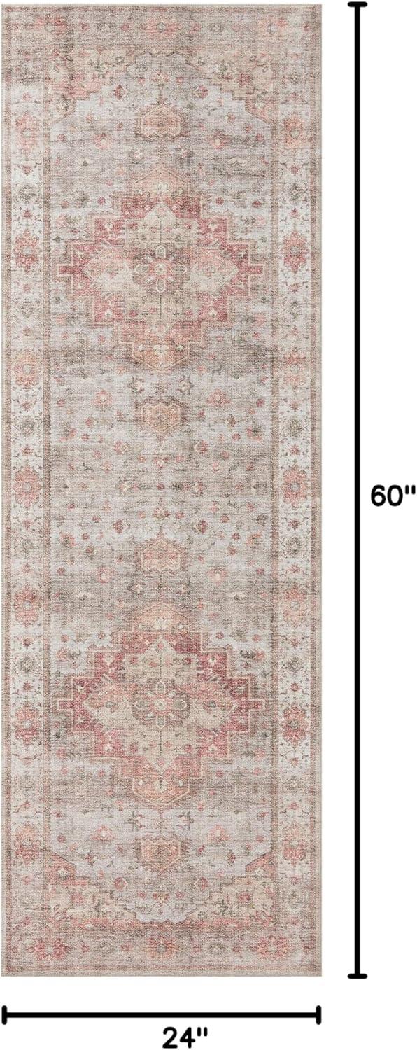 Loloi II Heidi Collection HEI-02 Dove / Spice, Oriental Area Rug 2'-0" x 5'-0"