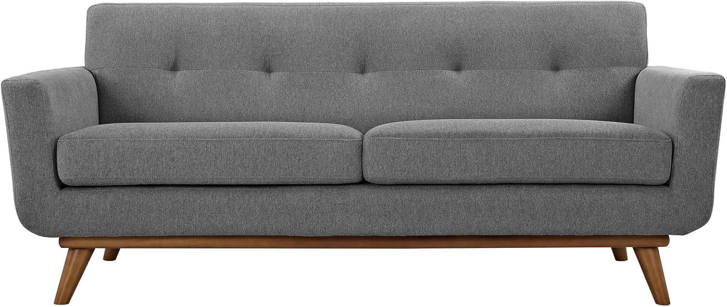 Modway Engage Upholstered Fabric Loveseat in Expectation Gray