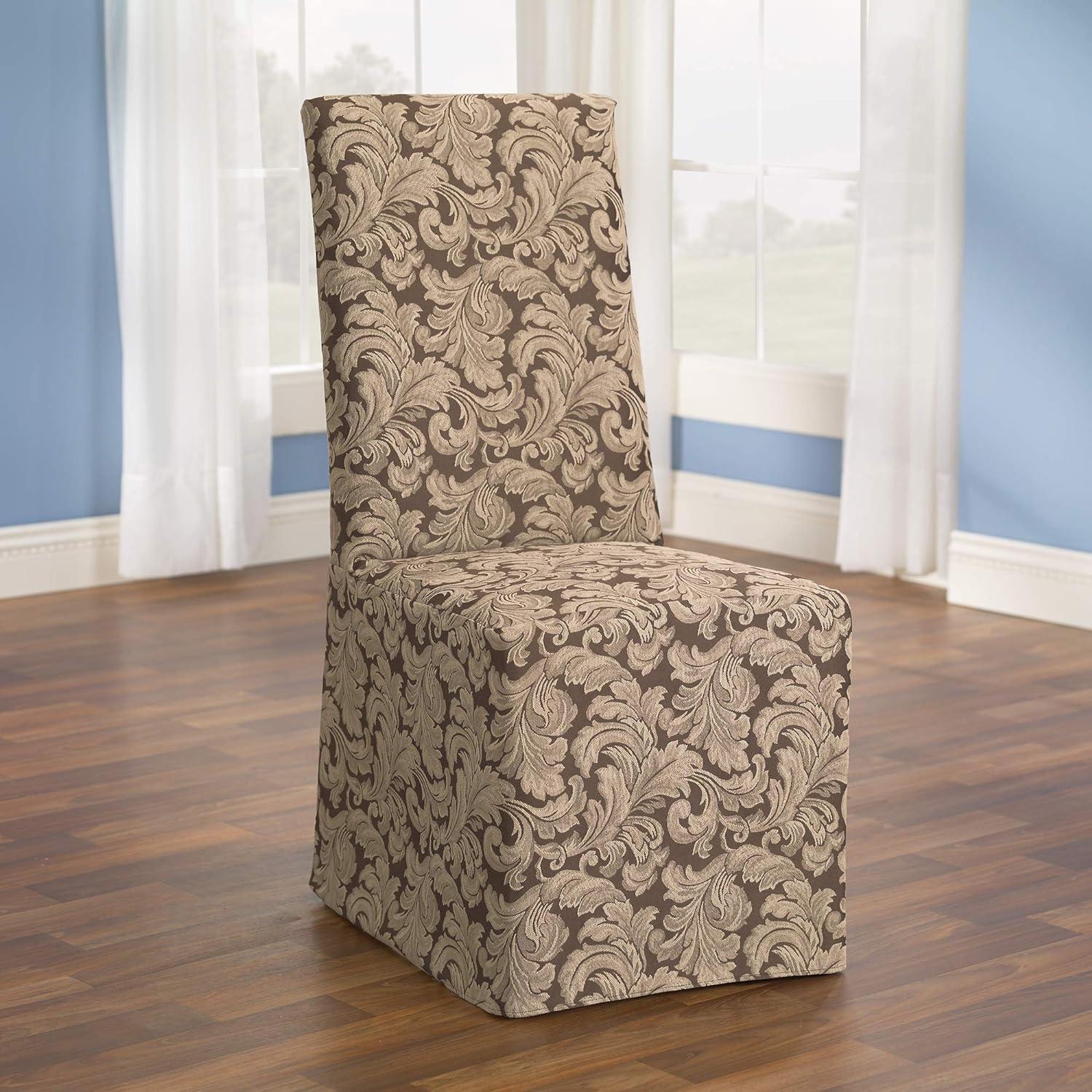 Scroll Classic Box Cushion Dining Chair Slipcover