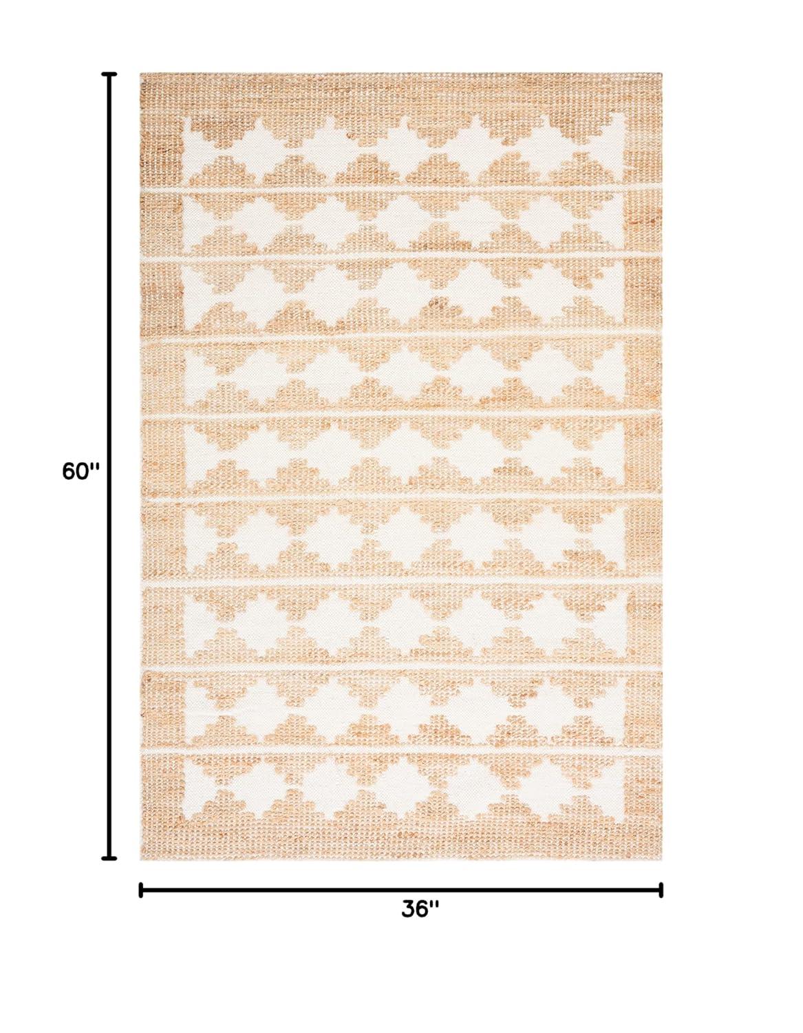 Natural Fiber NF511 Hand Loomed Area Rug - Ivory/Natural - 3'x5' - Safavieh.