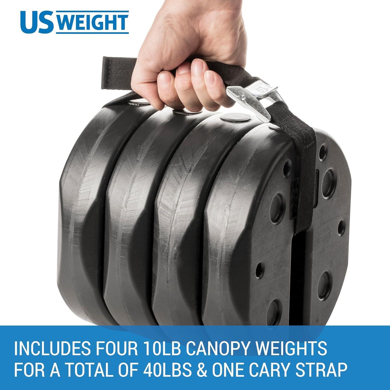 US Weight 40lb Canopy Weight Set for Securing Canopies, Tents, and Umbrellas at Outside Events