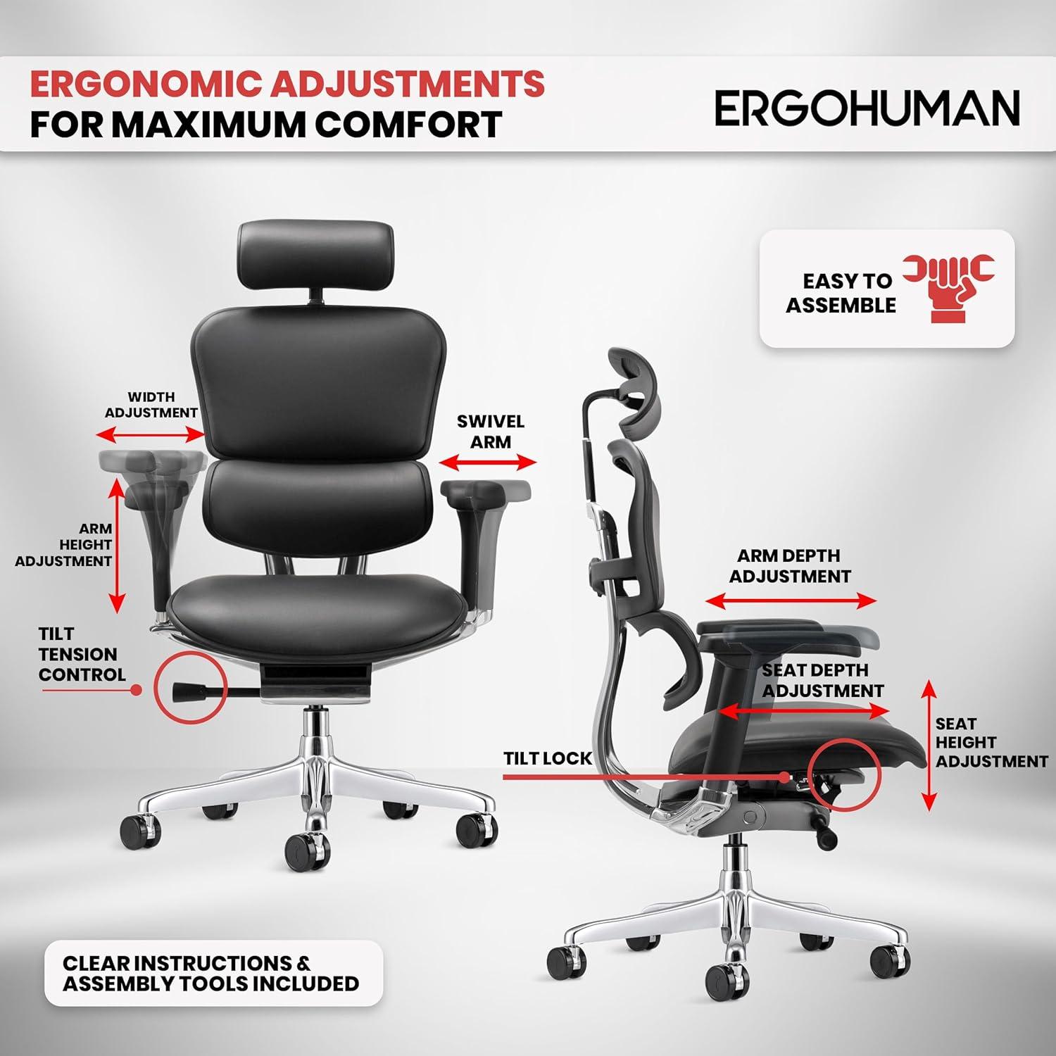 Eurotech Seating Ergohuman Executive Chair with Headrest