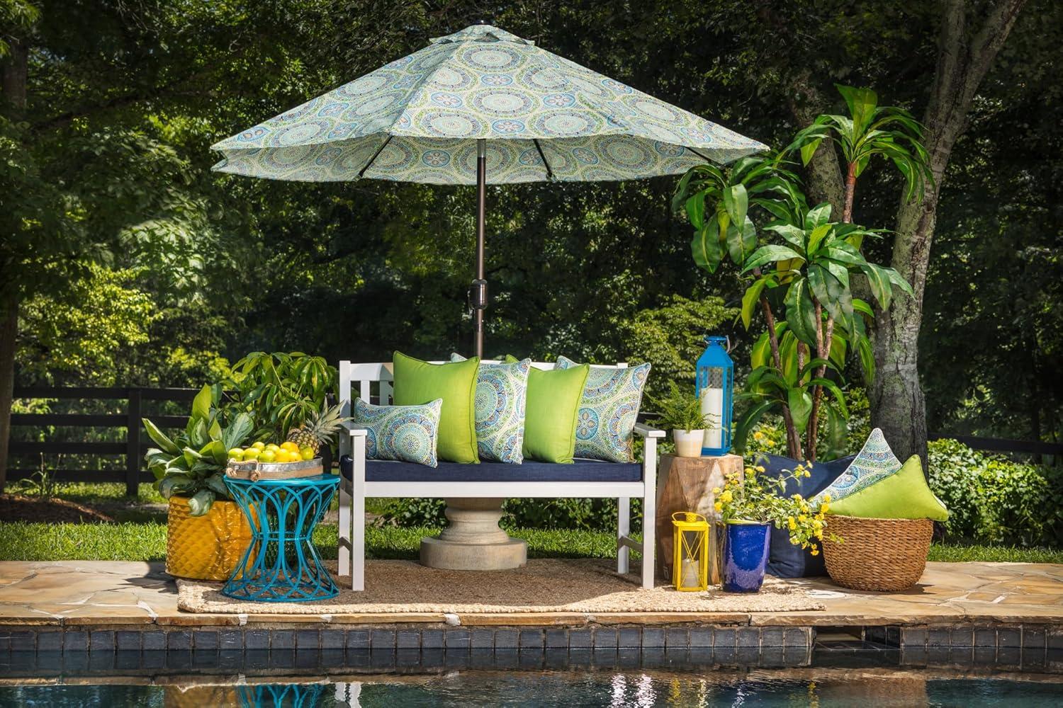 Pillow Perfect Geometric Indoor/Outdoor Reversible Throw Pillow (Set of 2)