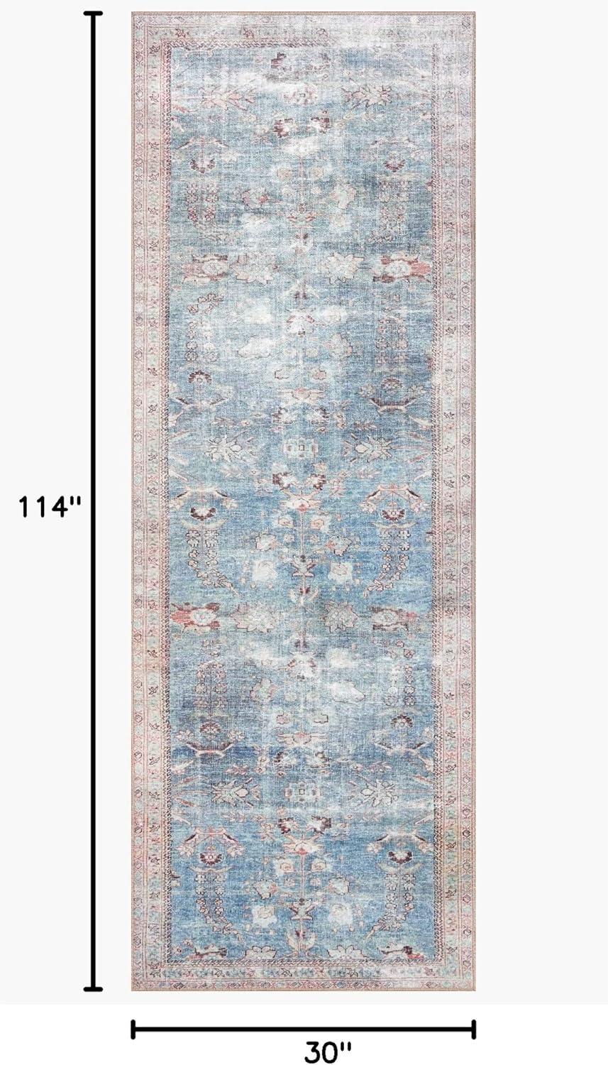 Loloi II Wynter WYN-06 Teal / Multi Oriental Area Rug 2'-6" x 9'-6"