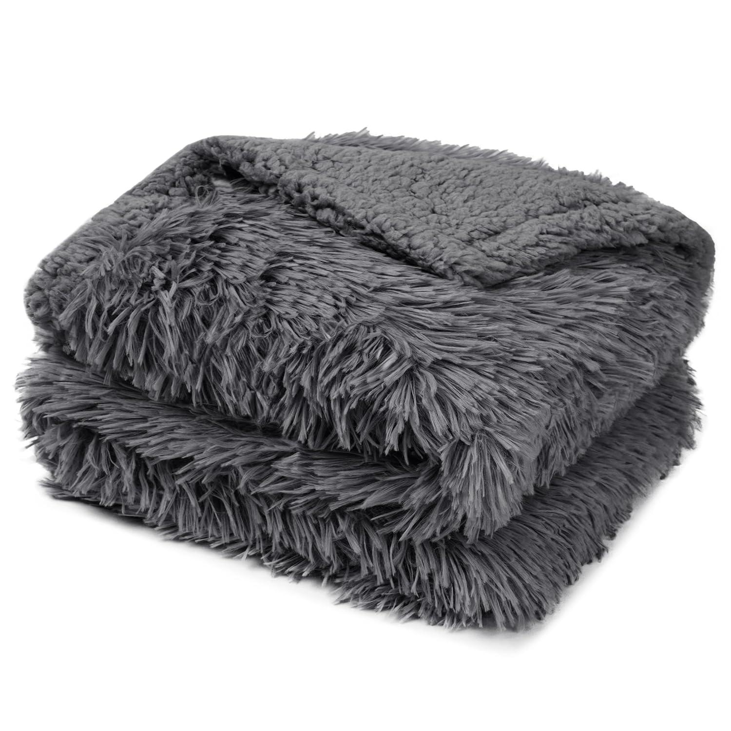 PetAmi Faux Fur Sherpa Pet Blanket