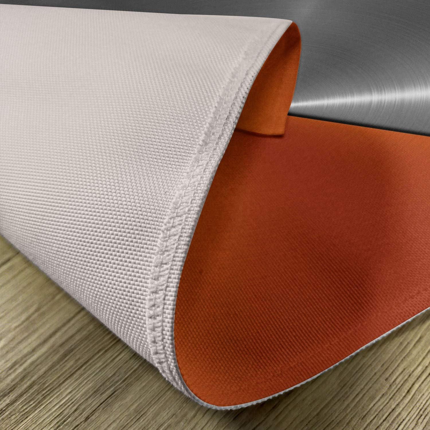 Ambesonne Orange Grey Place Mats Set of 4, Machinery Modern 3D, Standard Size, Orange Grey