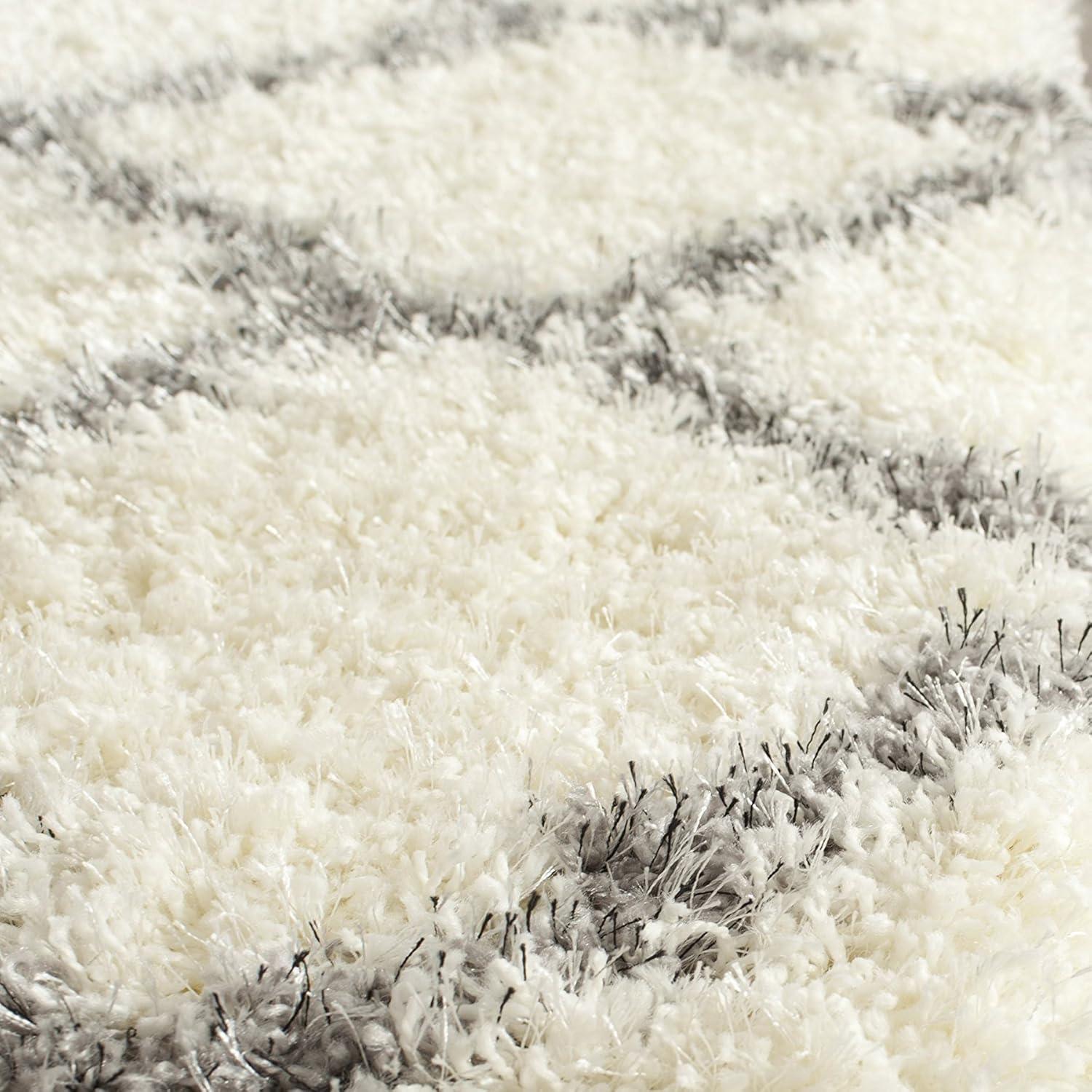 Montreal Shag SGM866 Power Loomed Indoor Accent Rug - Grey/Ivory - 3'x5' - Safavieh.