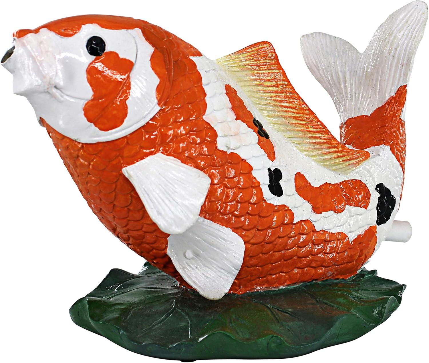 Design Toscano Kohaku Asian Koi Piped Spitter Statue