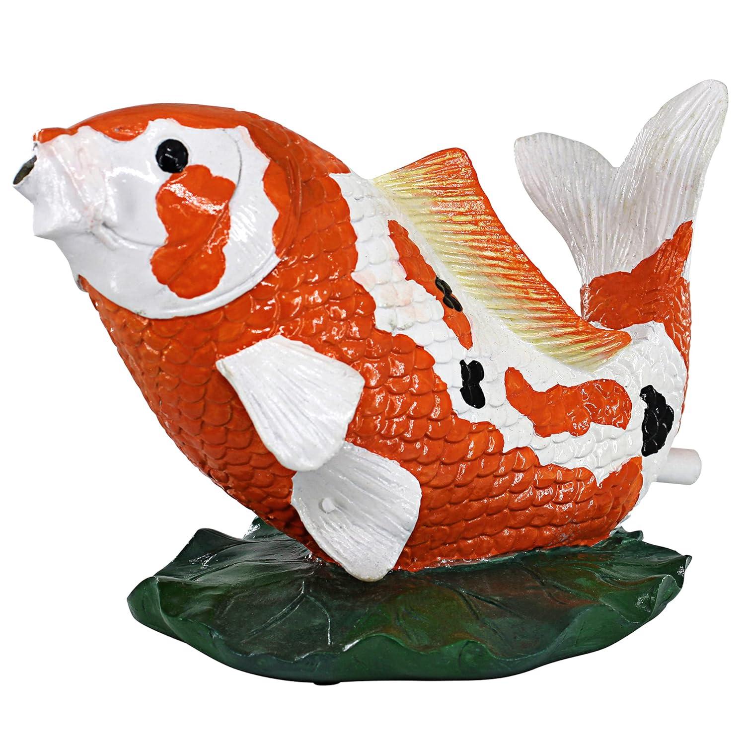 Design Toscano Kohaku Asian Koi Piped Spitter Statue