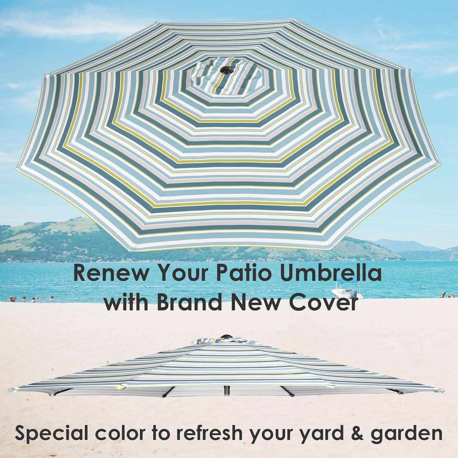 Yescom 10 Ft Patio Umbrella Replacement Canopy Market Table Top Sunshade Cover Garden