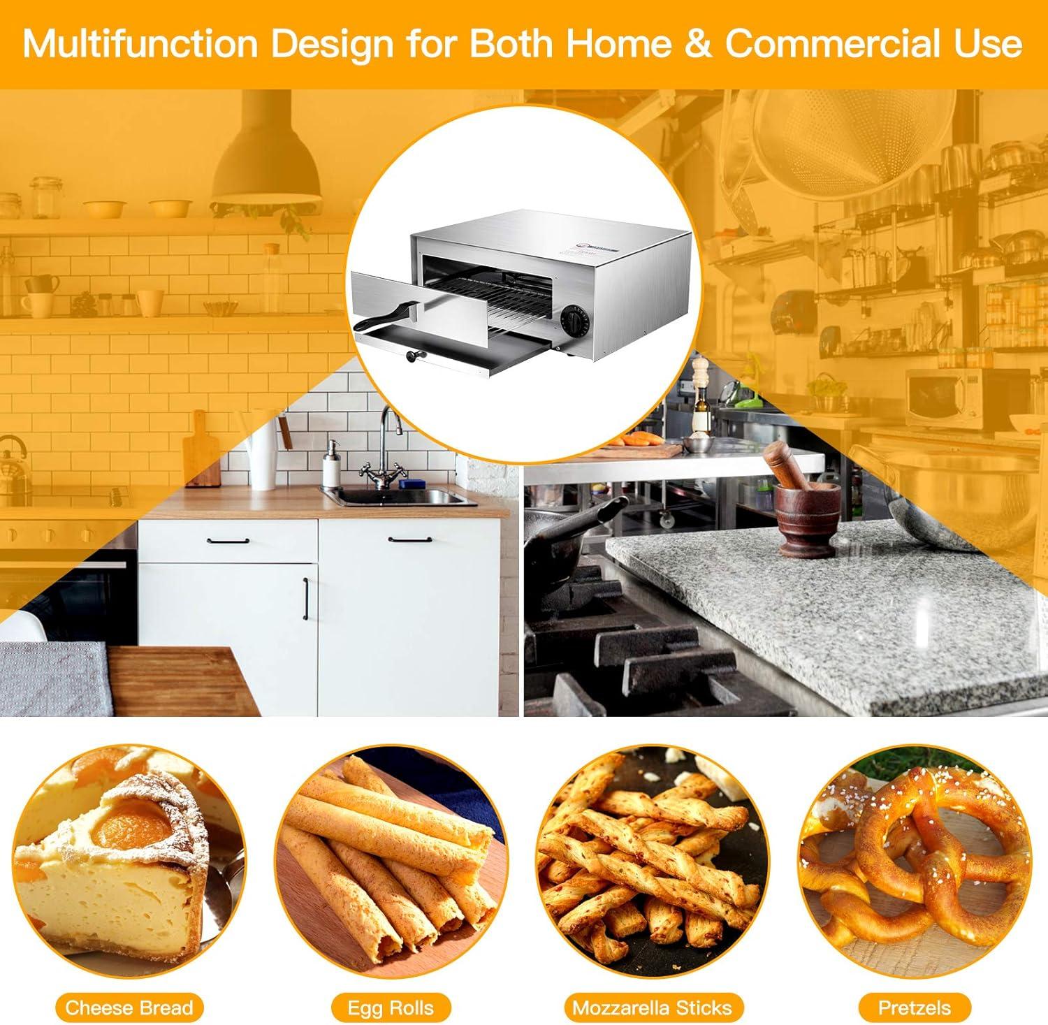 Costway Kitchen Commercial Pizza Stainless Steel Counter Top Snack Pan Oven Bake