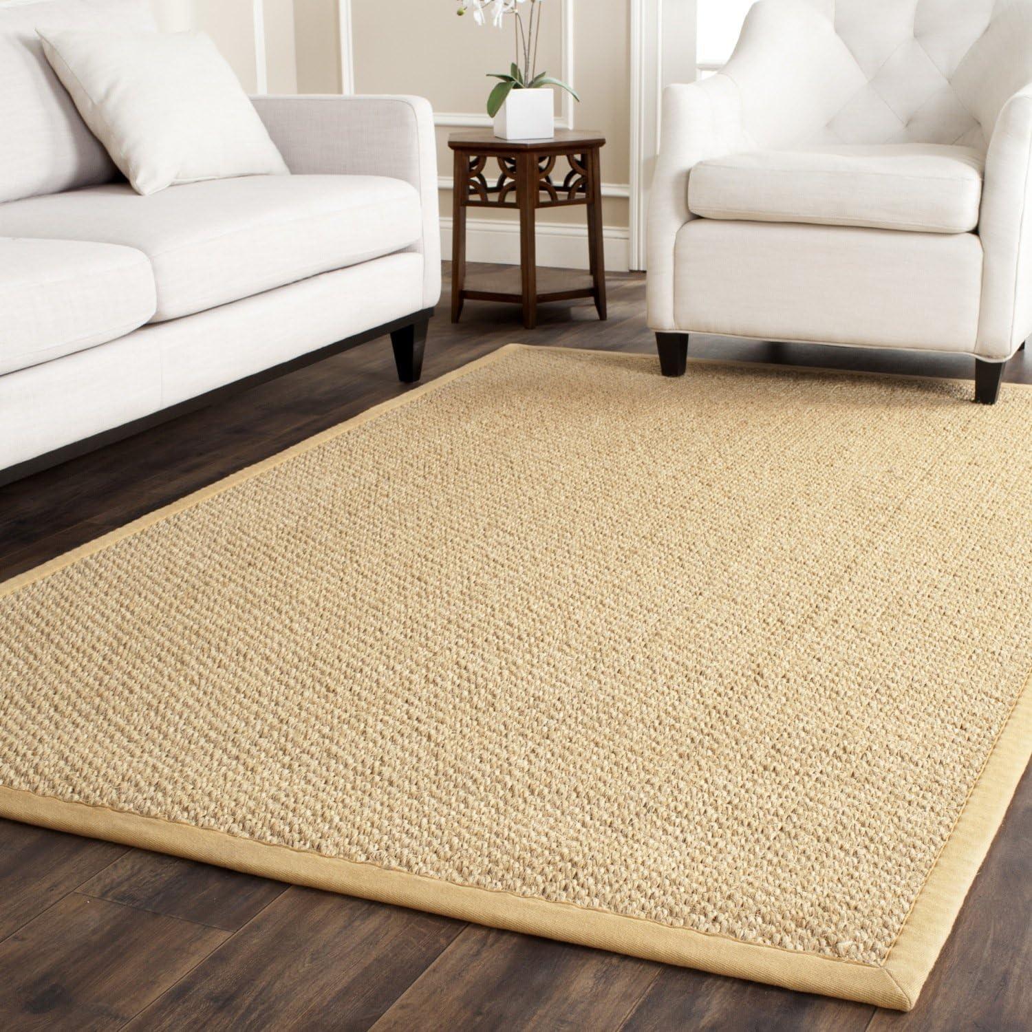 Maize Square Handmade Tufted Non-Slip Jute Area Rug, 4' x 6'