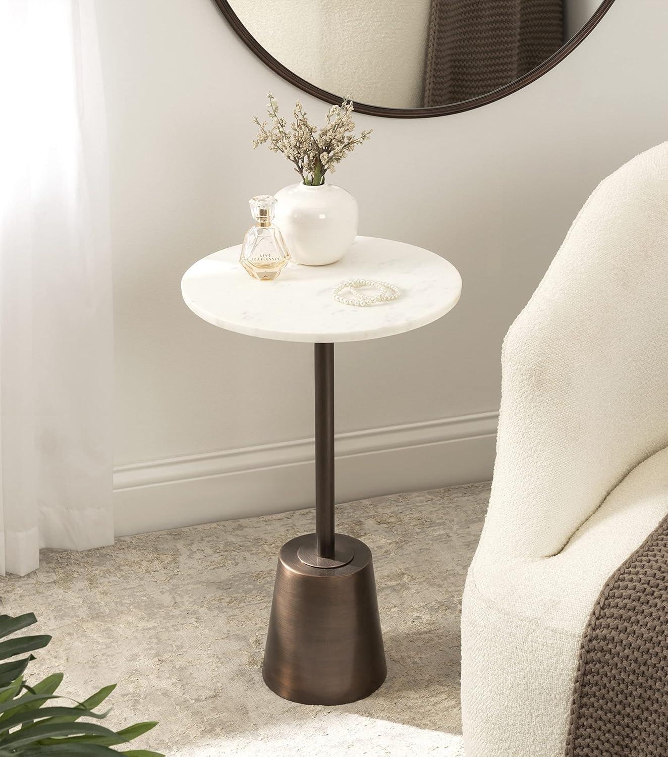 Kate and Laurel Tira Round Side Table