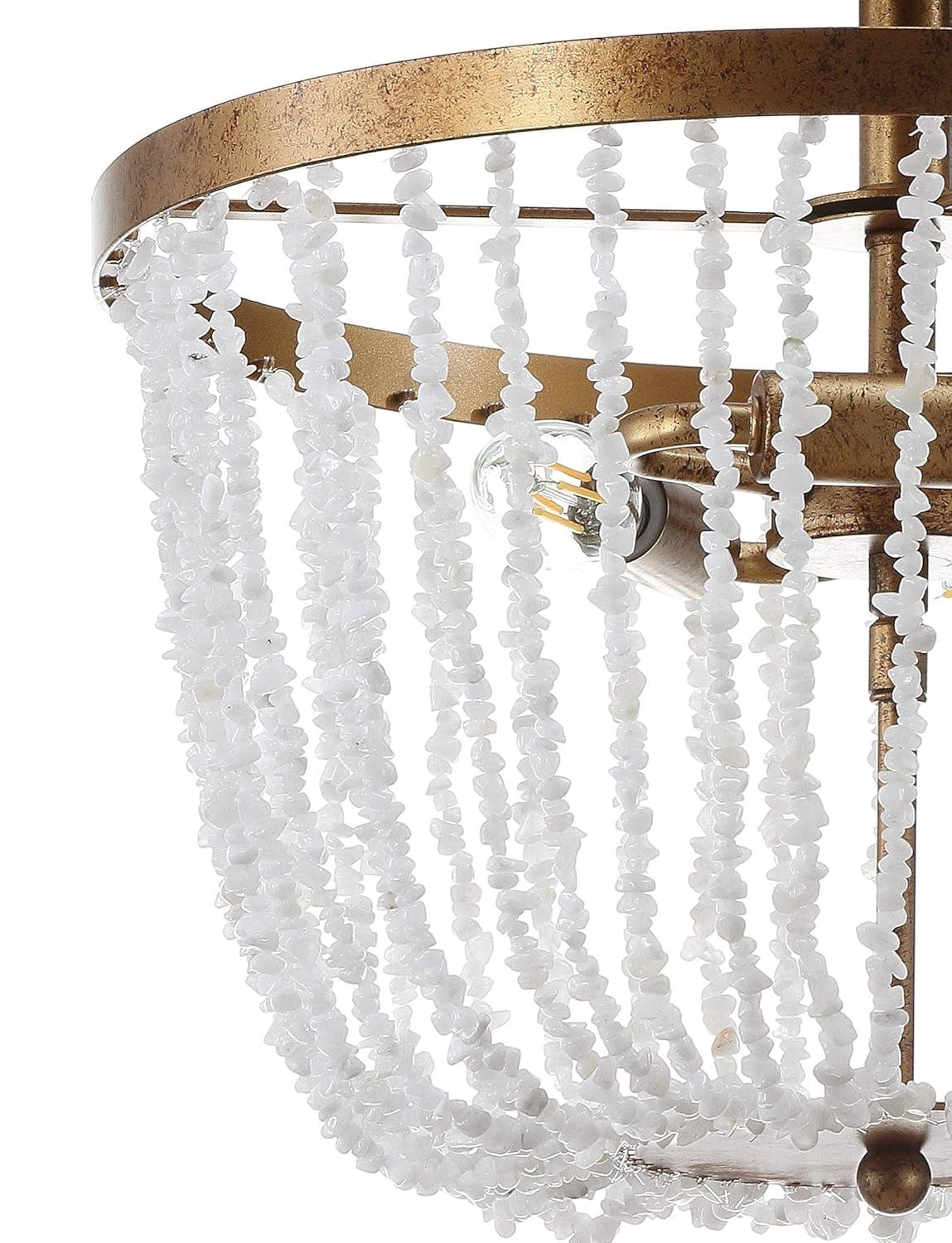Jonathan Y Lighting Jyl9021 Georgian 3 Light 15" Wide Led Semi-Flush Bowl Ceiling Fixture