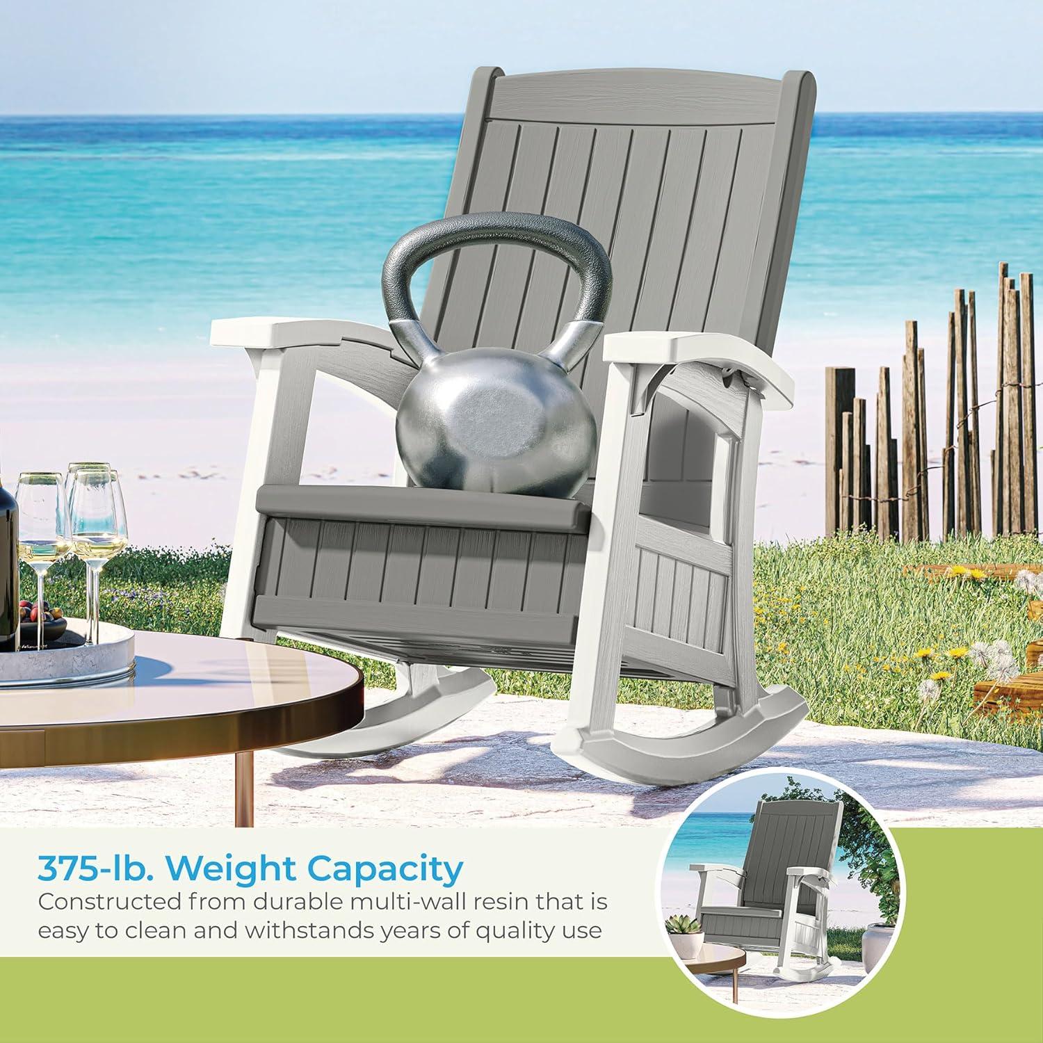 Suncast Suncast Outdoor Rocking Chair with Storage