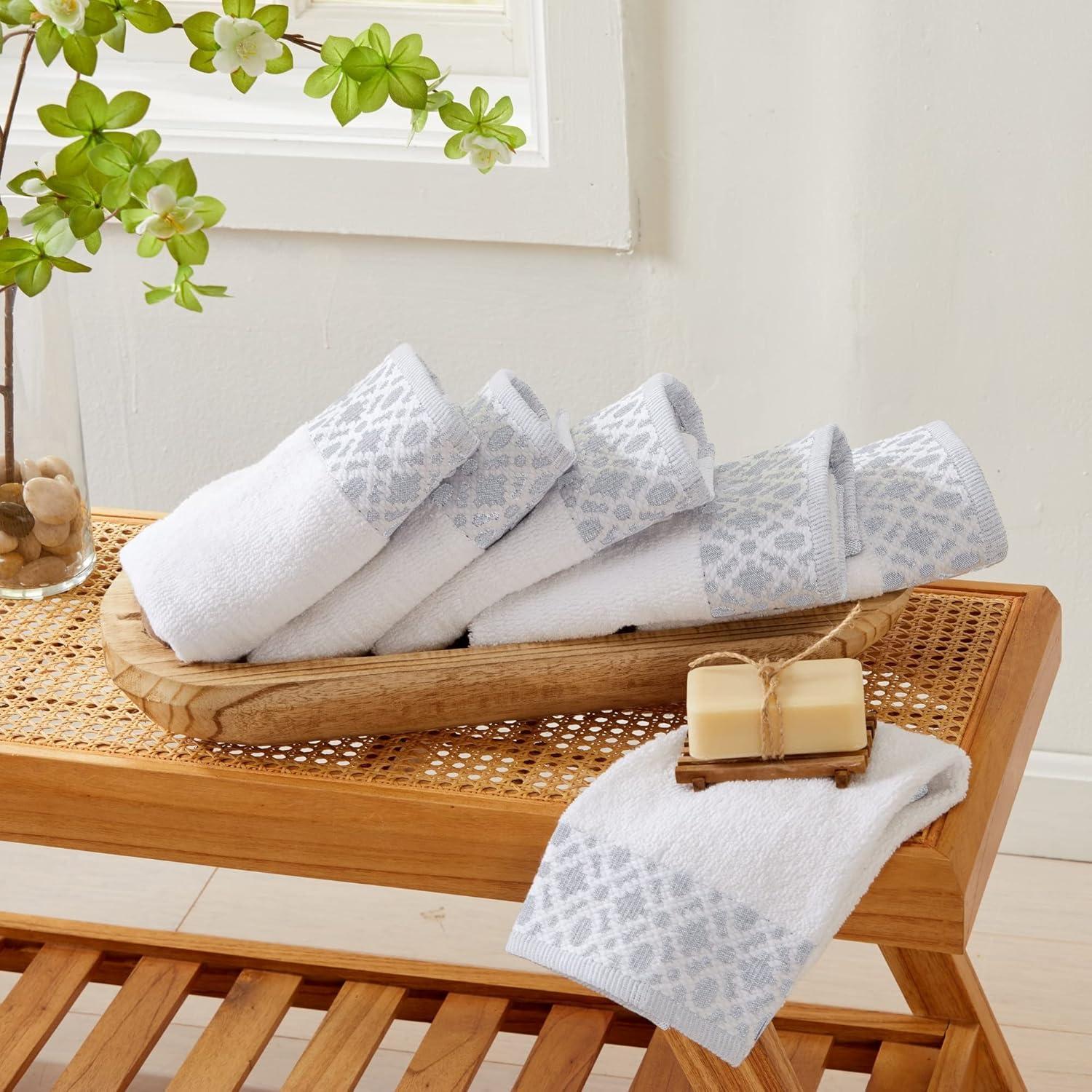 Market & Place Turkish Cotton Luxury 6-Pack Hand Towel Set