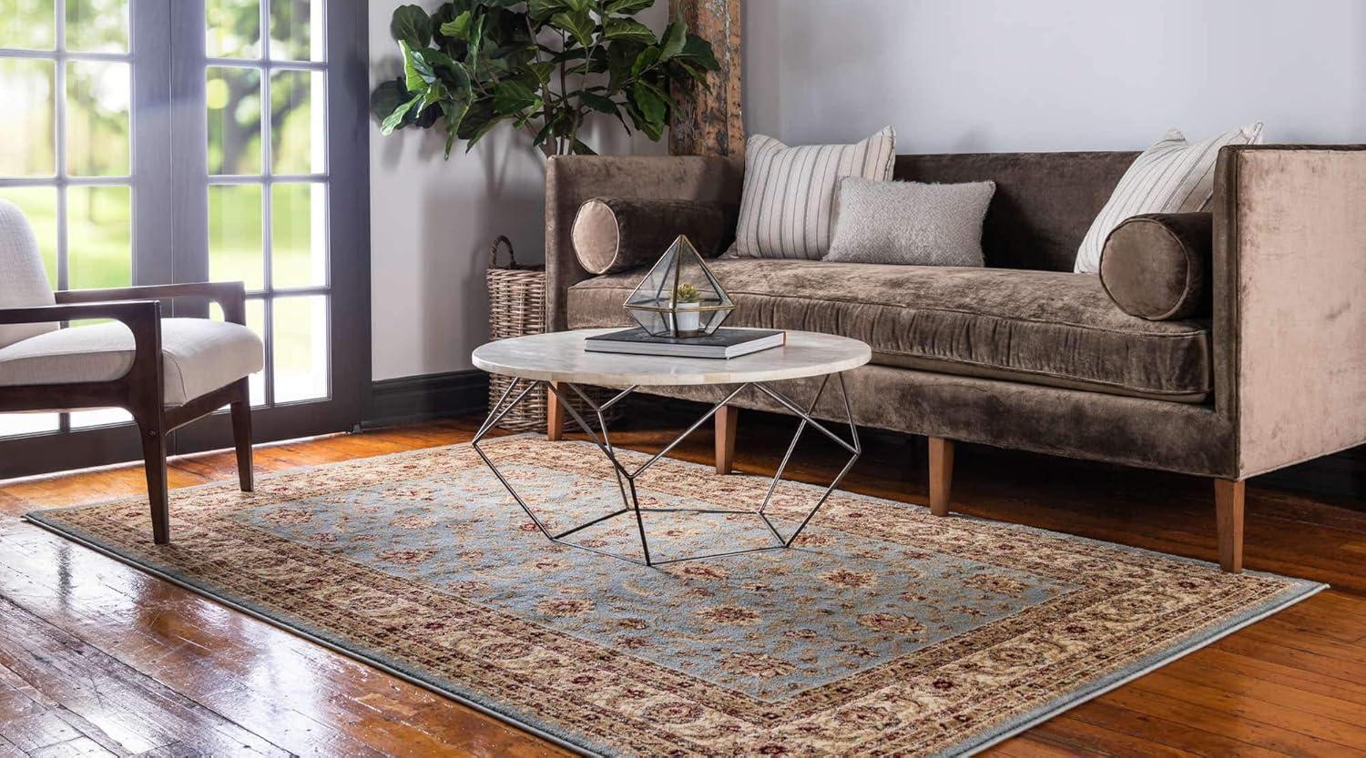 Elysian Light Blue 6' x 9' Stain-Resistant Rectangular Rug