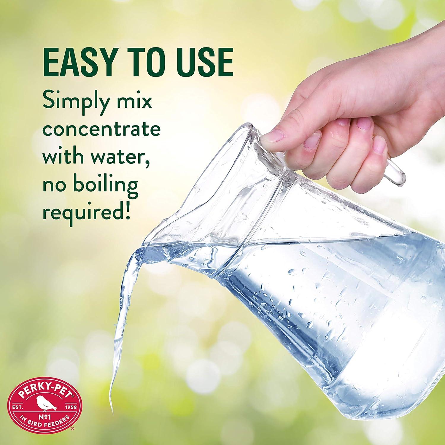 Perky-Pet Hummingbird Nectar Concentrate for Hummingbird Feeder - 32 oz - Makes 96 FL OZ of Food Nectar - 238CL