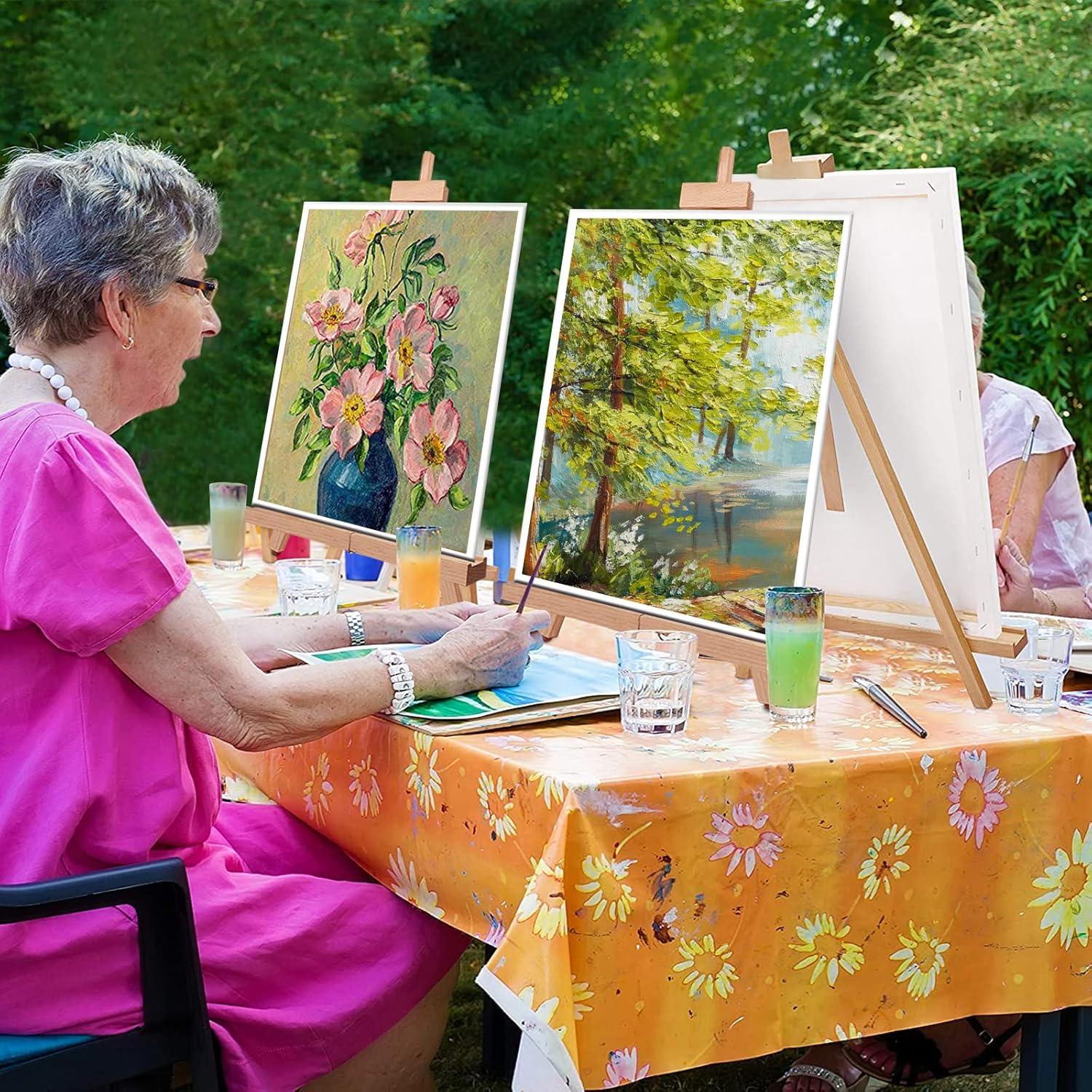 Beech Wood Folding Tabletop A-Frame Easel Stand