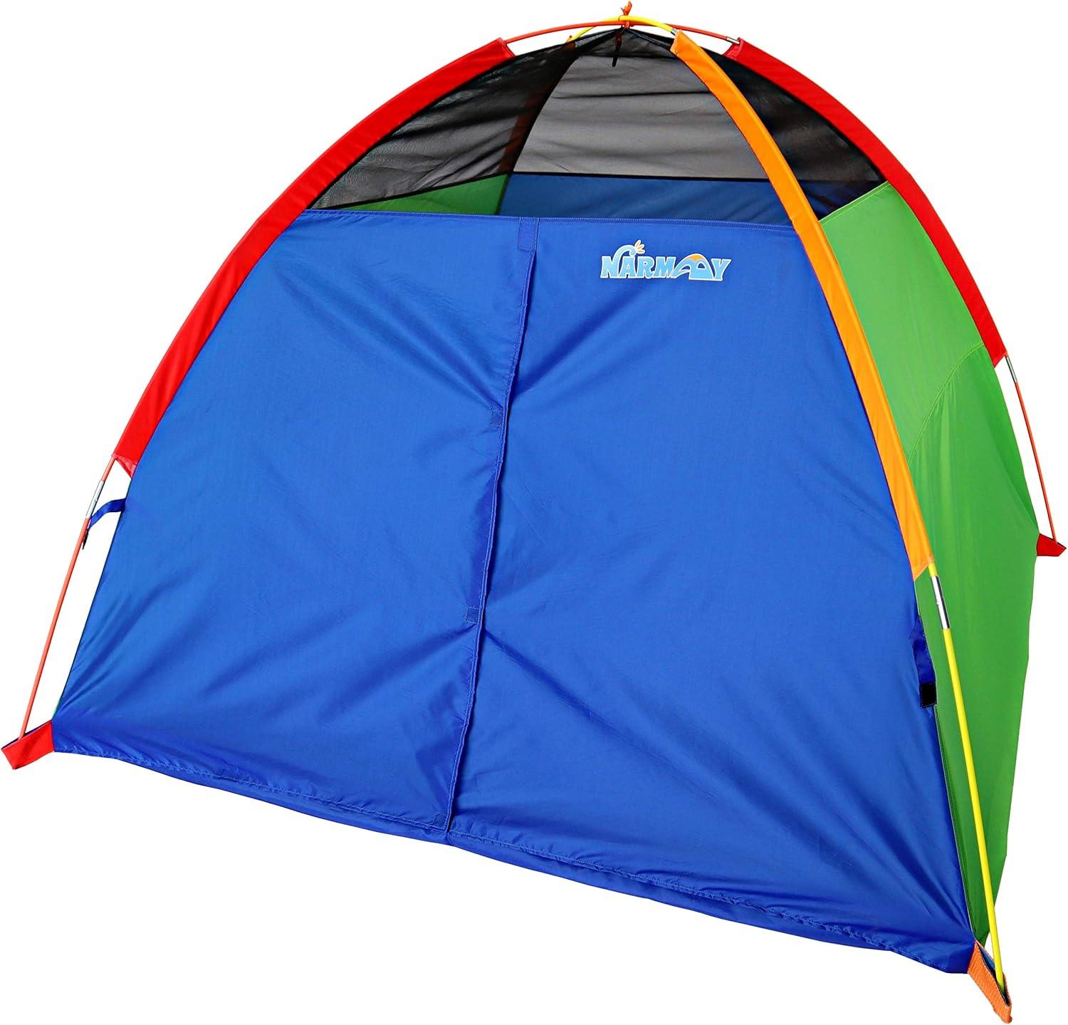 Colorful Kids Dome Play Tent with Mesh Top and Tunnel Ports