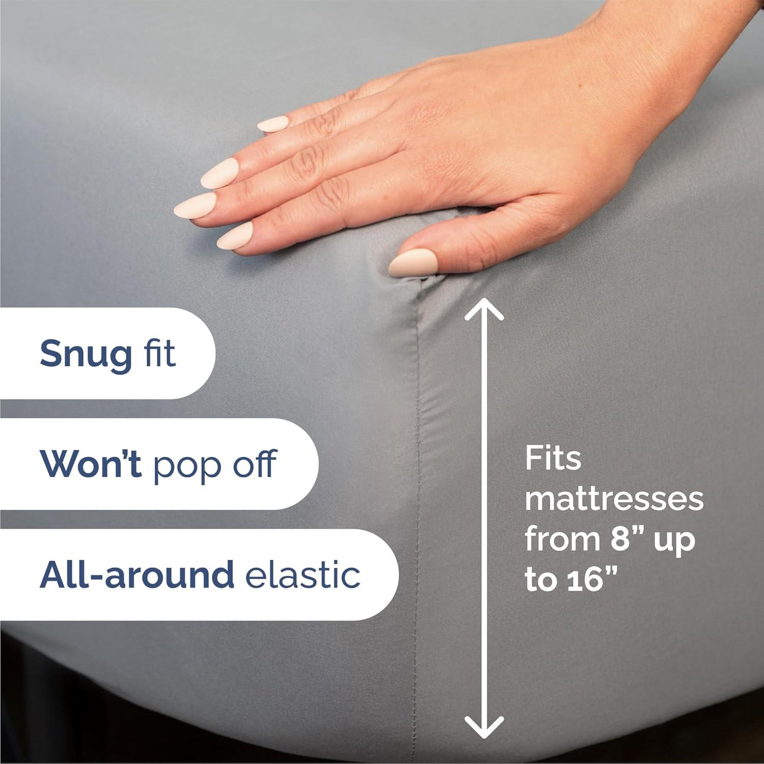 CGK Linens 4 Piece Sheet Set Premium Cooling, Soft & Wrinkle Free Sheet Set