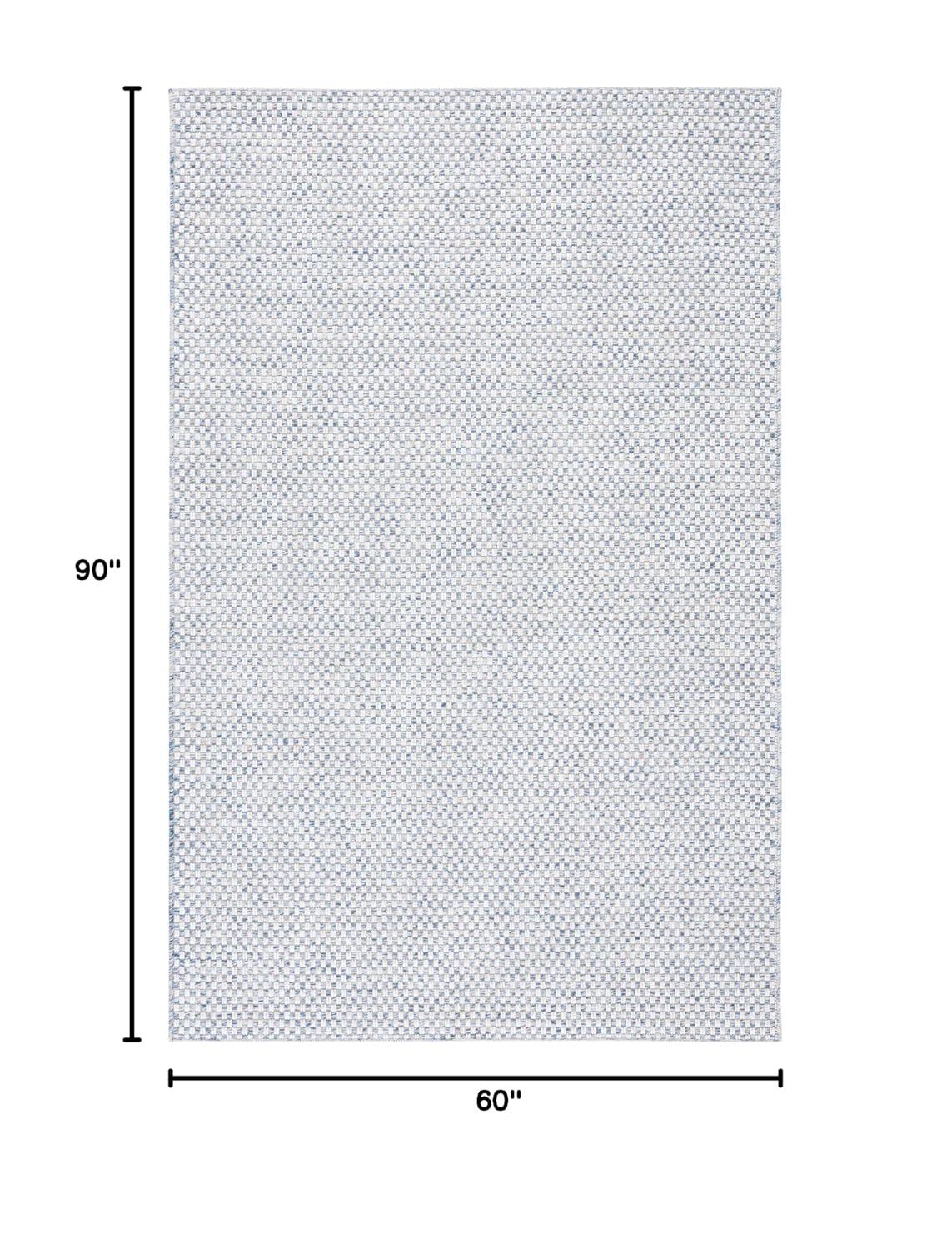 Sisal All-Weather SAW460 Power Loomed Indoor/Outdoor Area Rug - Blue/Ivory - 5'x7'6" - Safavieh